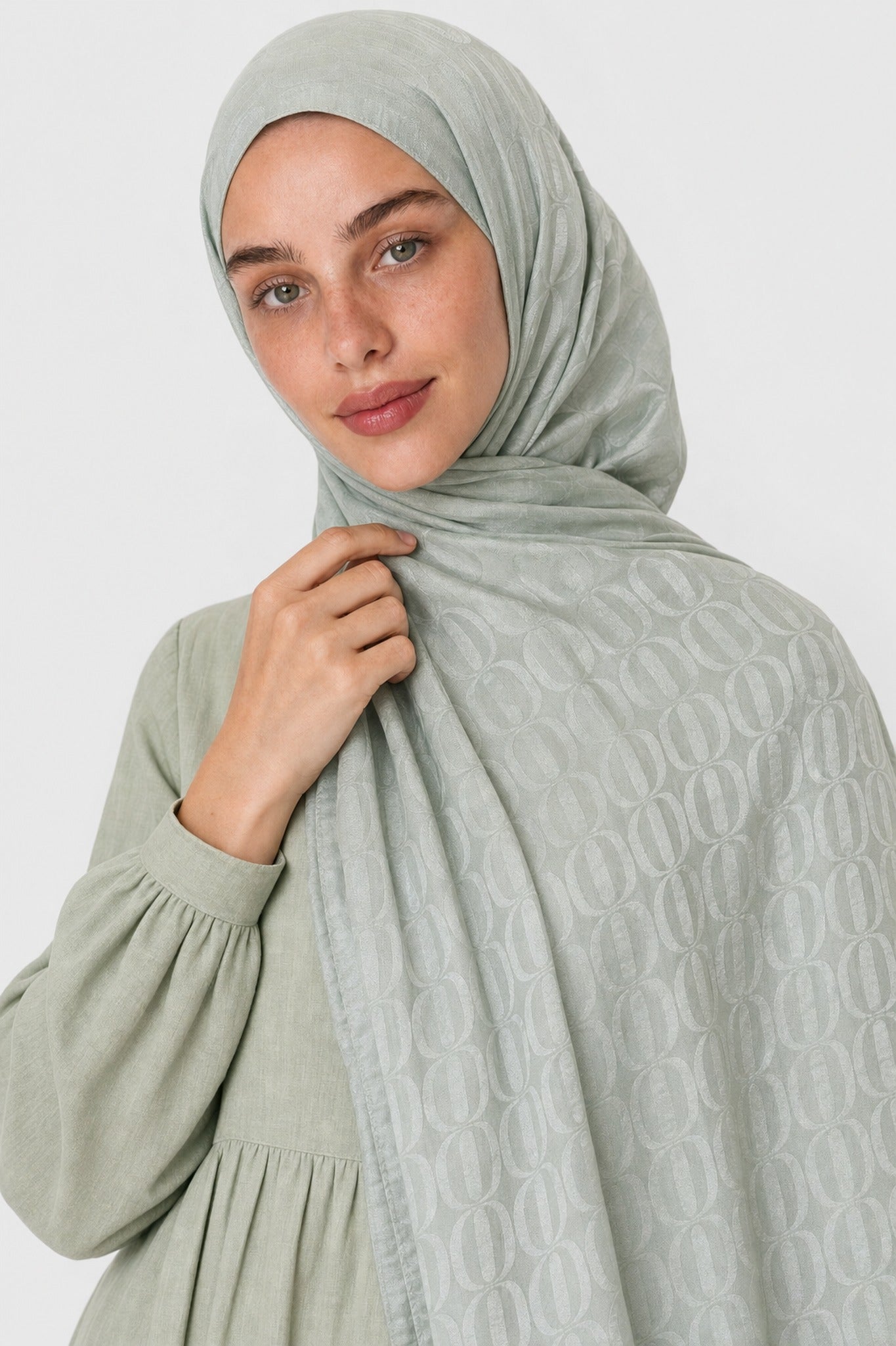 Dune Desen Ayrobin Jakar Şal - Kül Gri