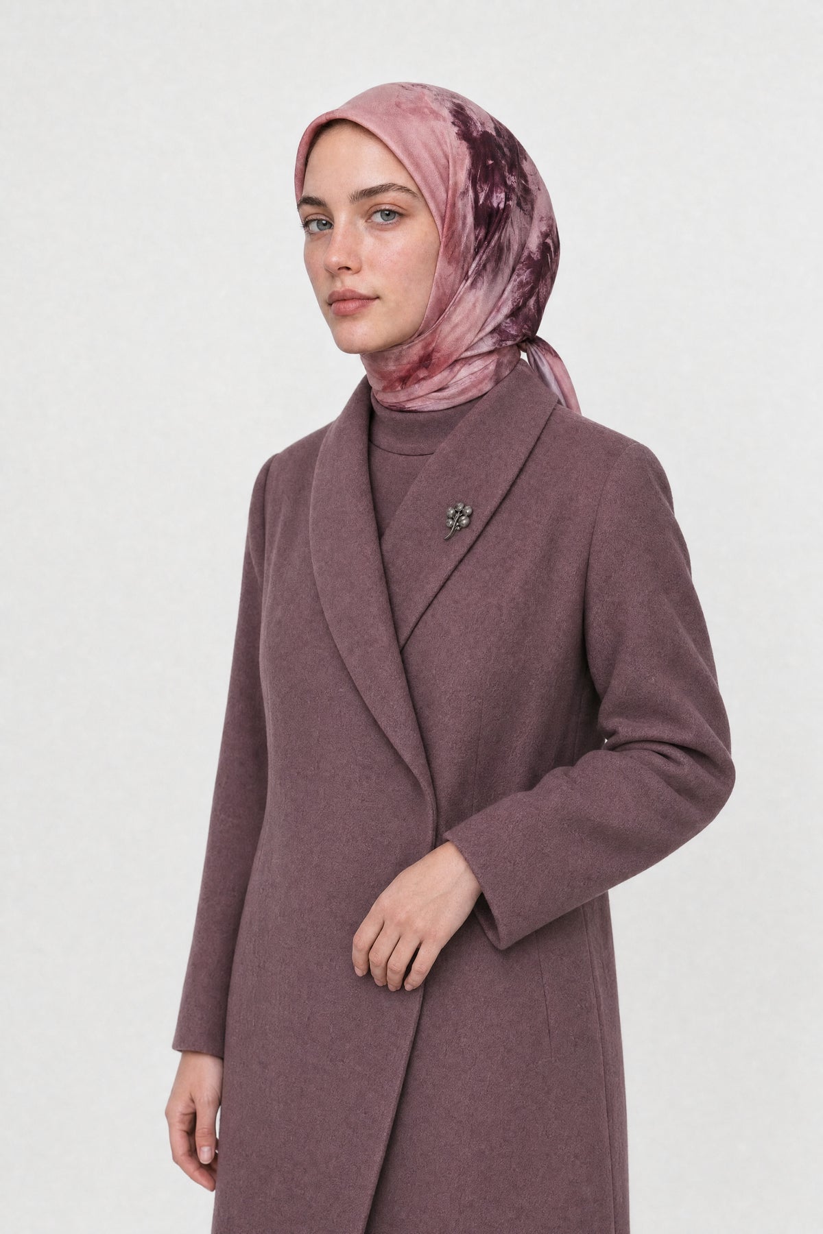 Grace Desen Organik Eşarp - Mürdüm