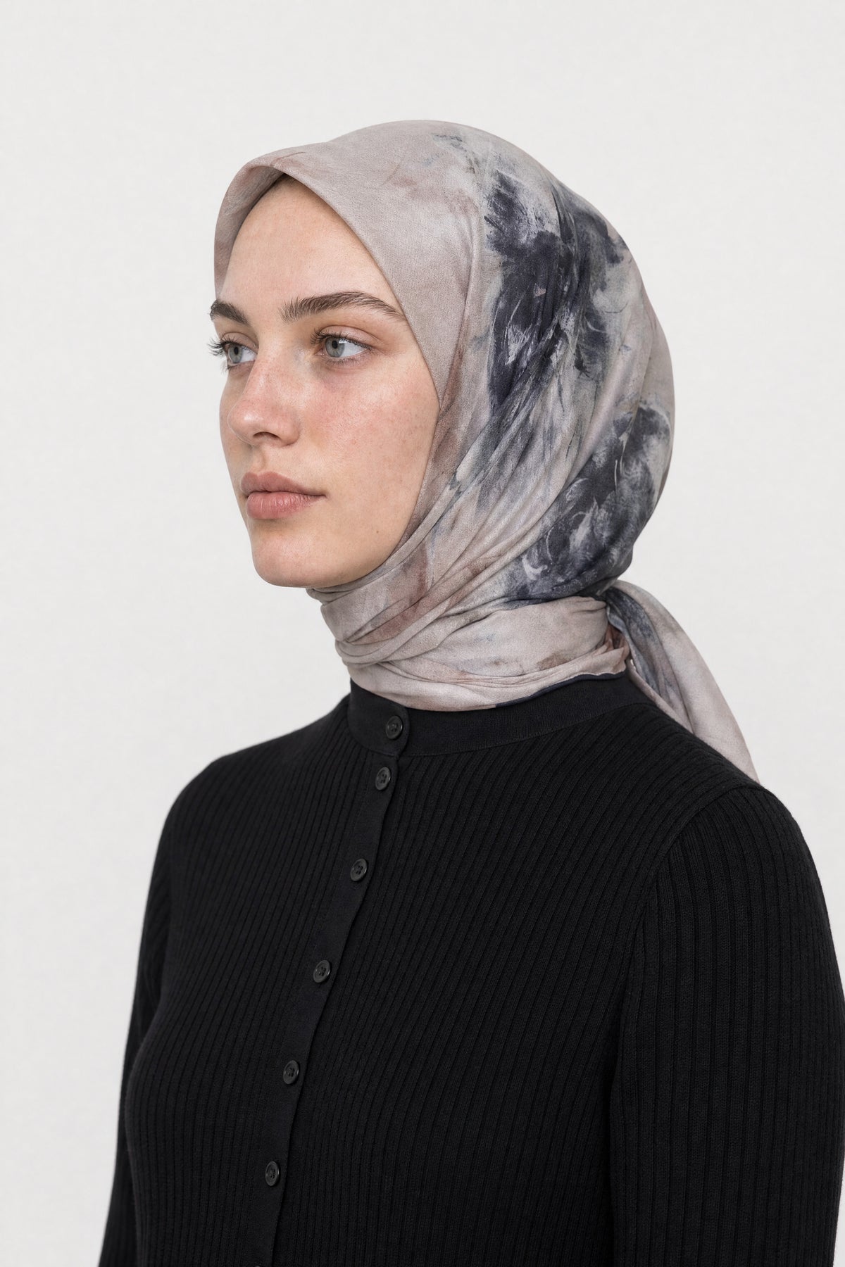 Grace Desen Organik Eşarp - Siyah