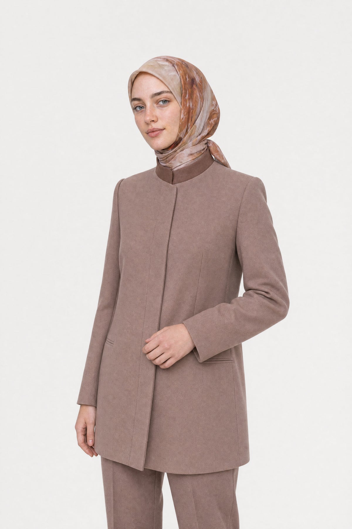 Grace Desen Organik Eşarp - Kahverengi