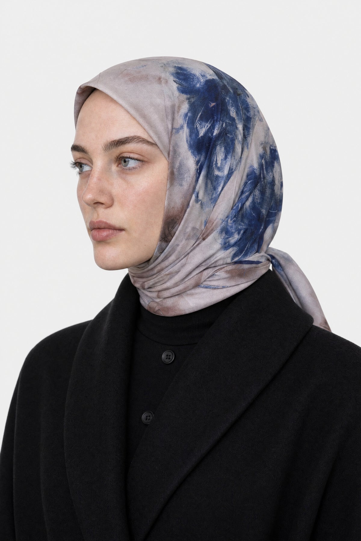 Grace Desen Organik Eşarp - Lacivert