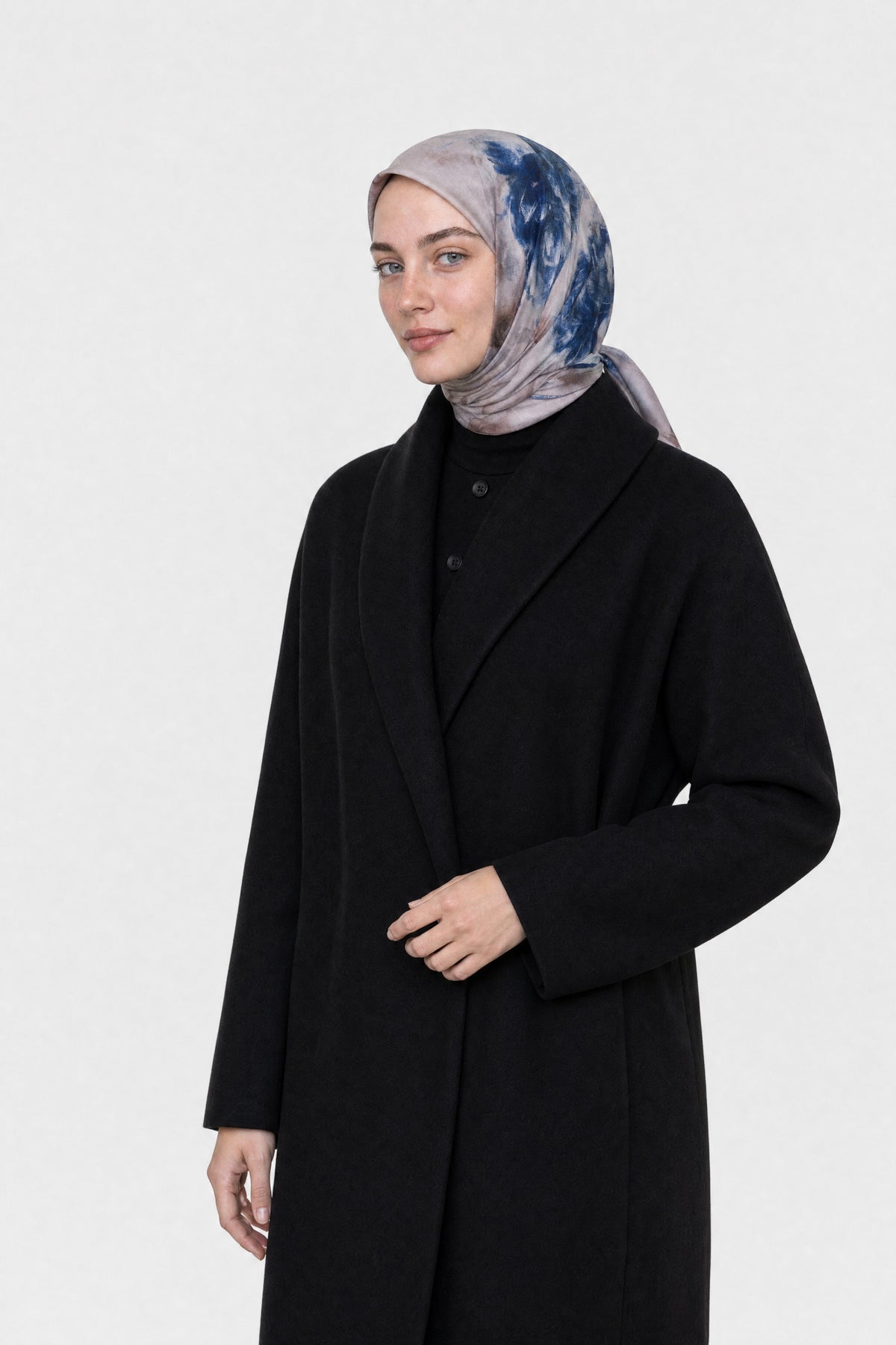 Grace Desen Organik Eşarp - Lacivert