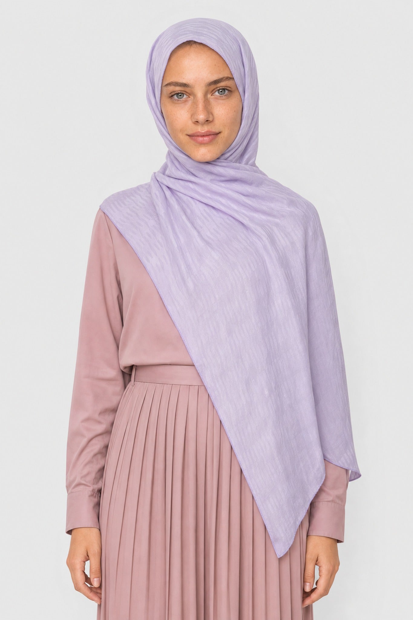 Grove Desen Ayrobin Jakar Şal - Lila