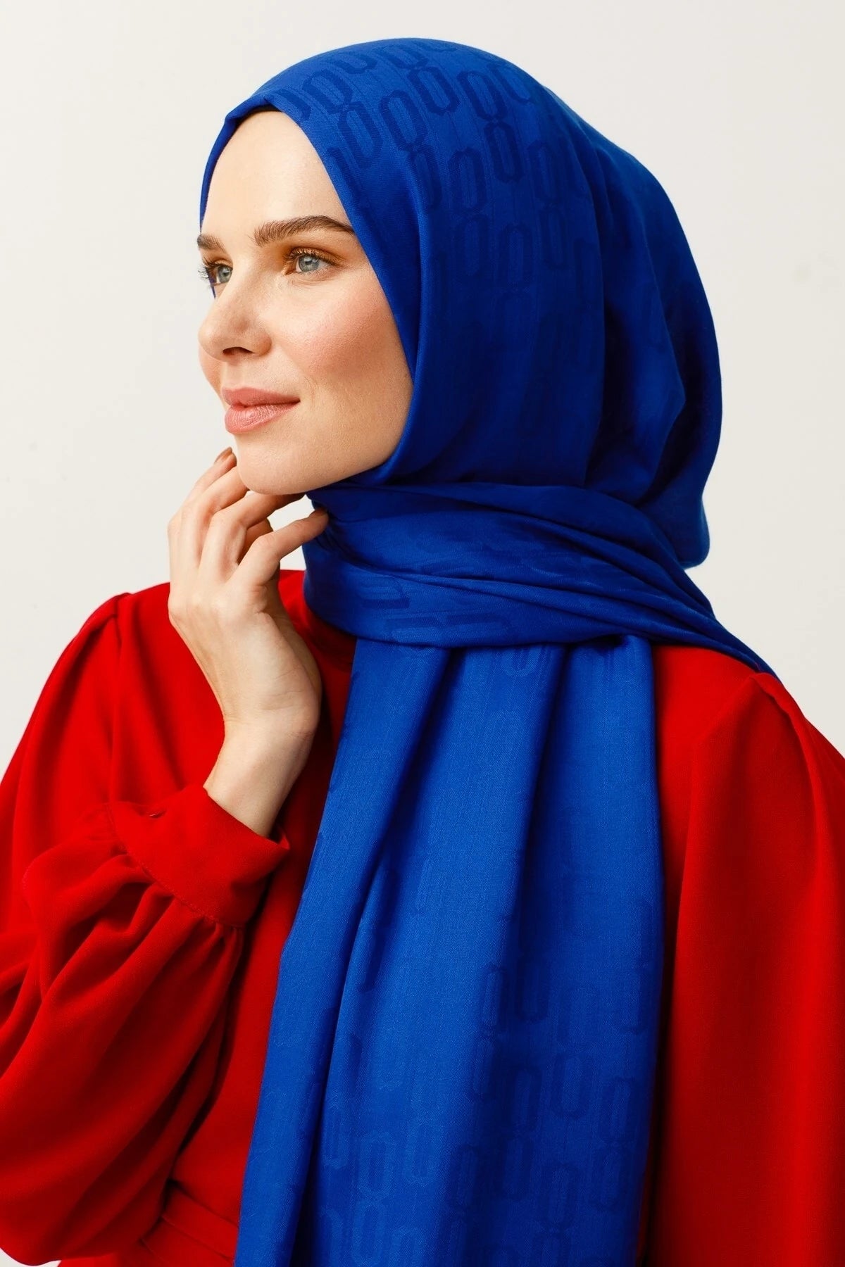 Zincir Desen Pamuk Jakar Şal