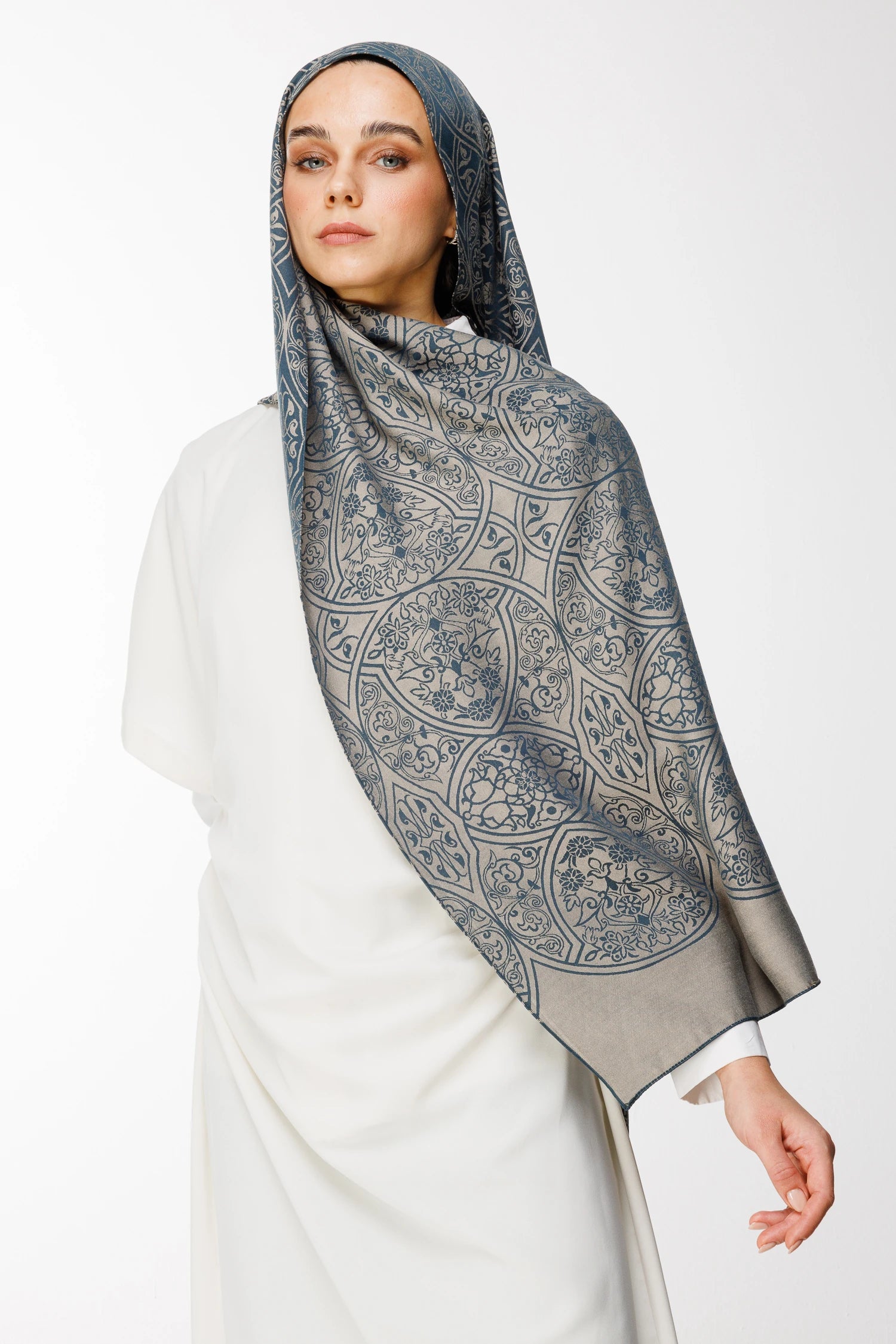 Morocco Desen Çift Taraflı Şal