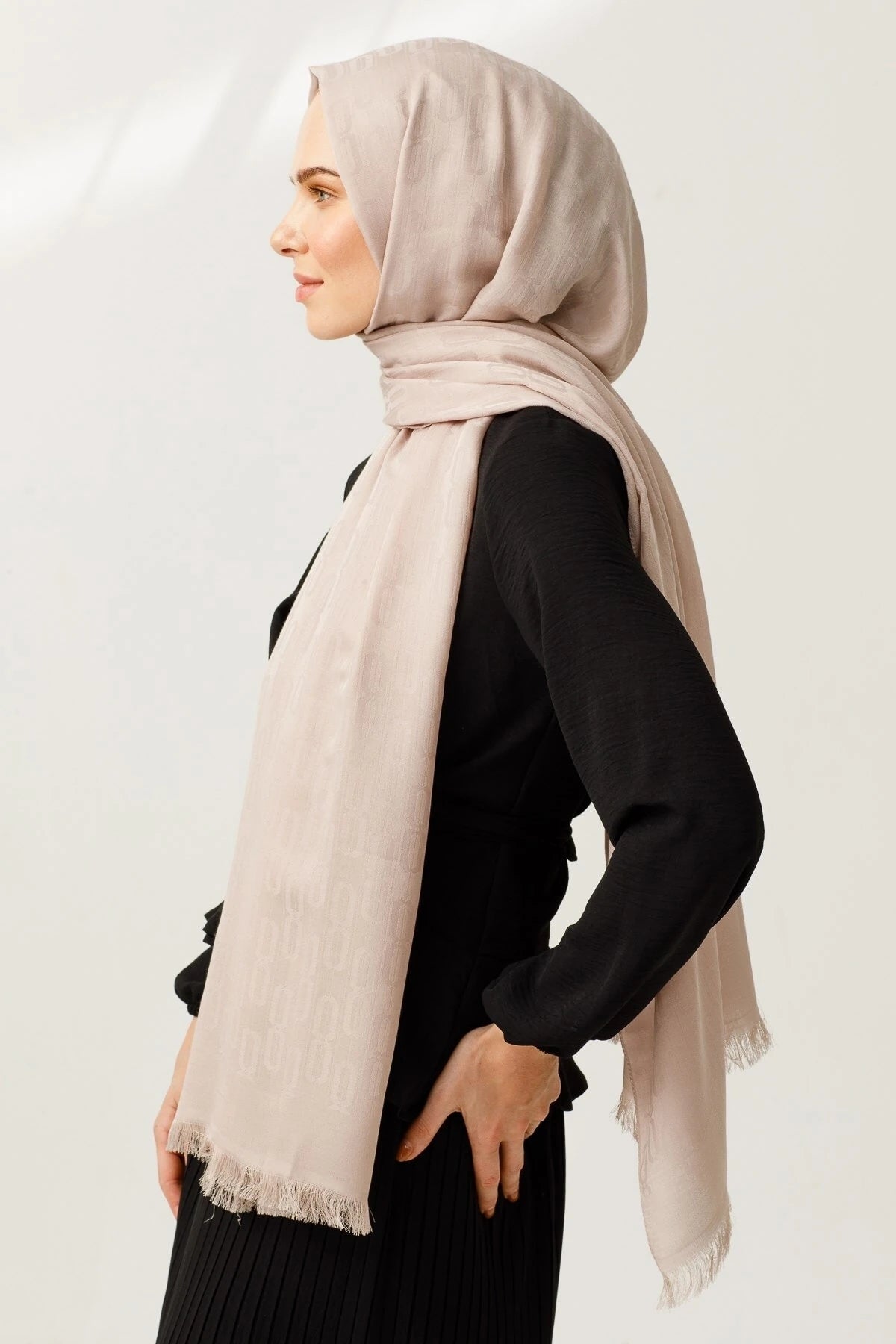 Zincir Desen Pamuk Jakar Şal