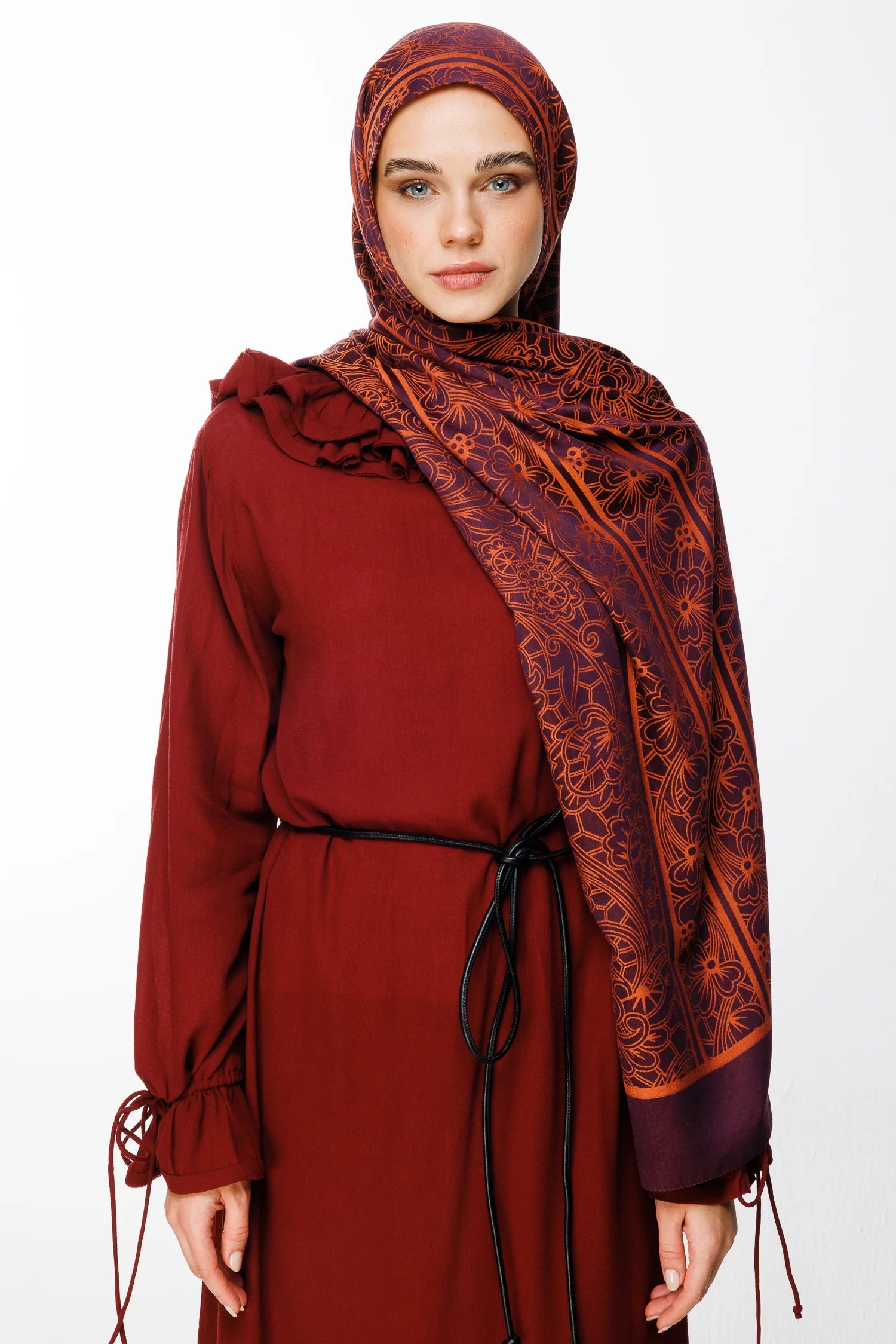 Lavin Desen Çift Taraflı Şal