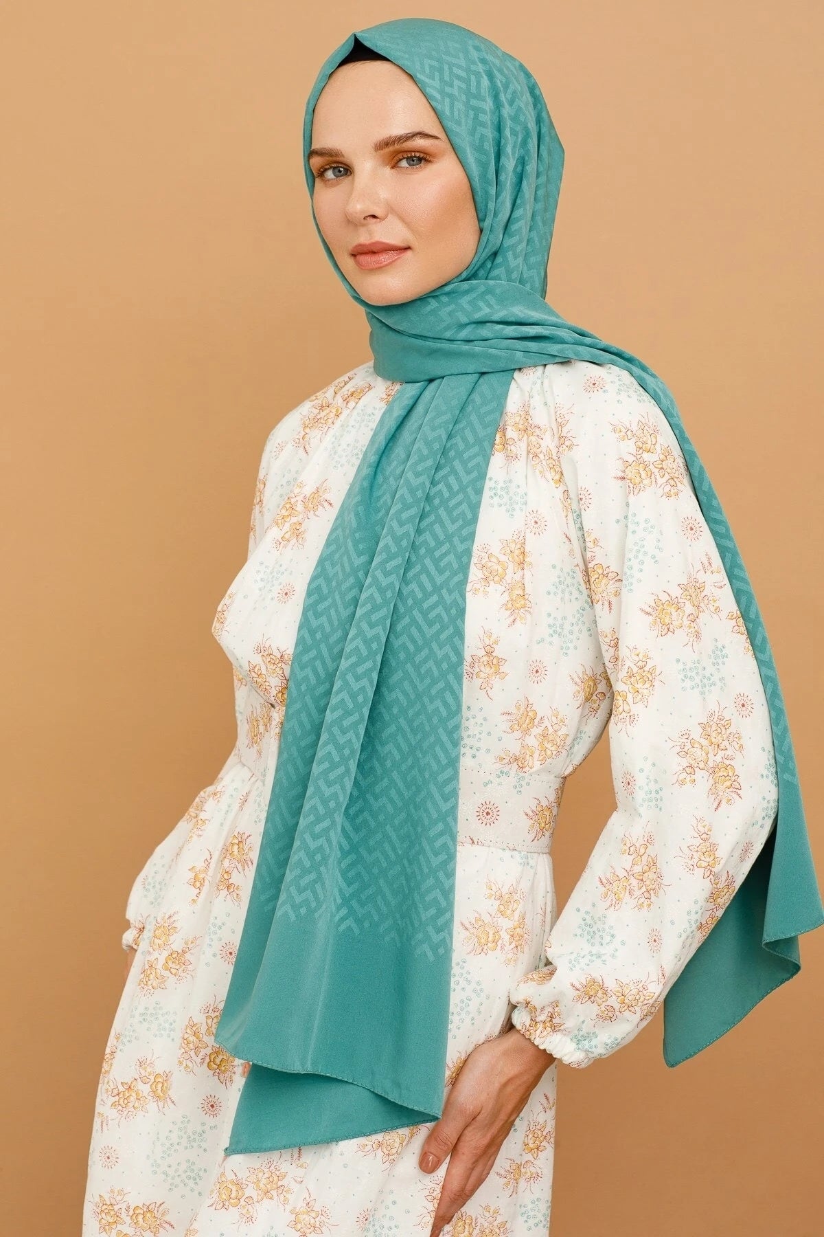 Z Desen İpeksi Jakar Şal