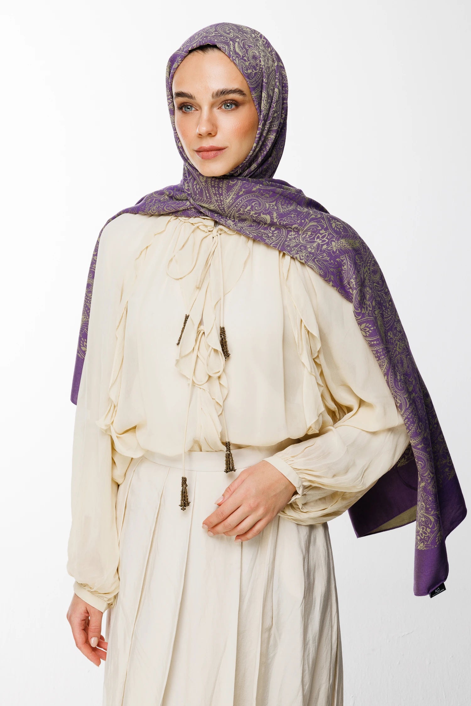 Velora Desen Çift Taraflı Şal