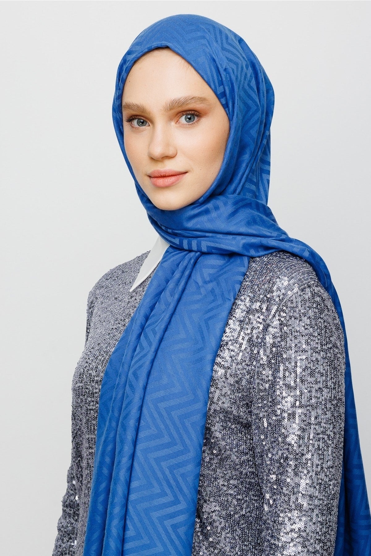 Zikzak Desen Pamuk Jakar Şal