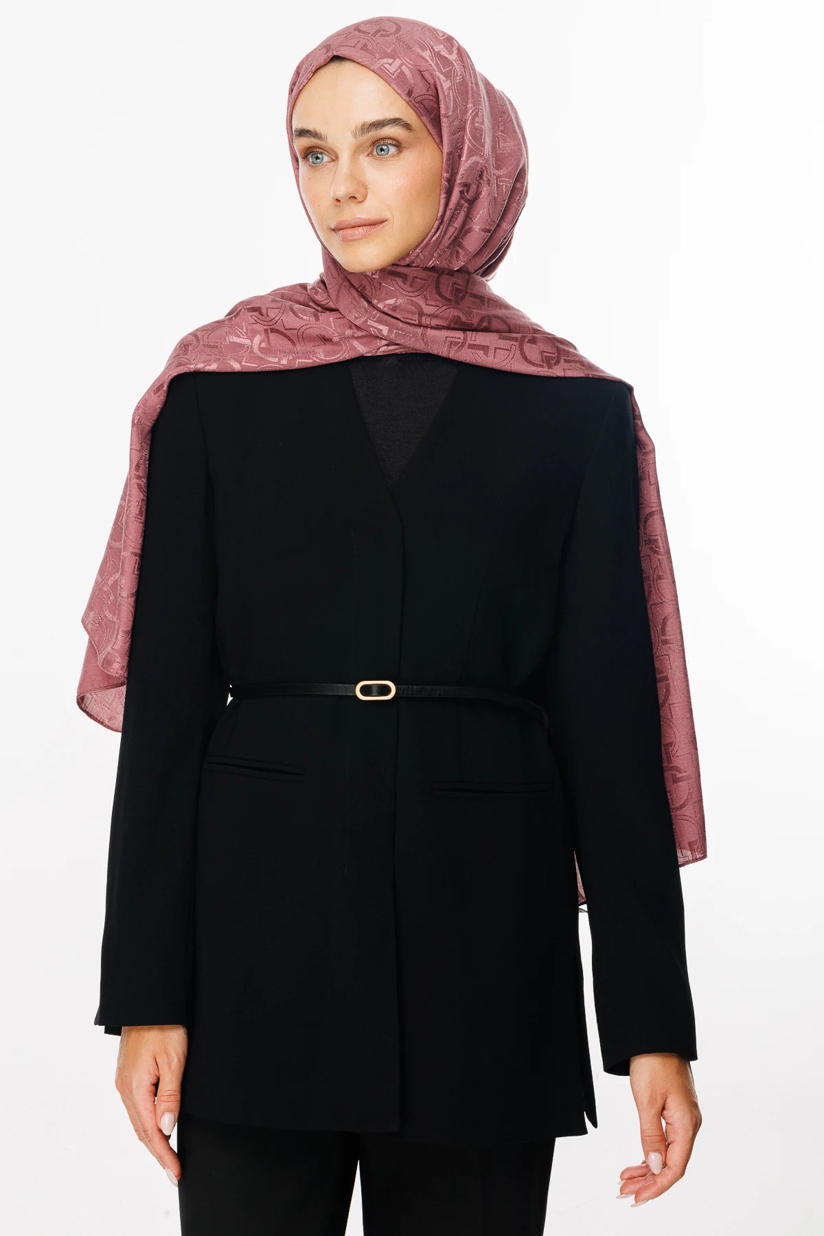 Longar Desen Parlak Jakar Şal