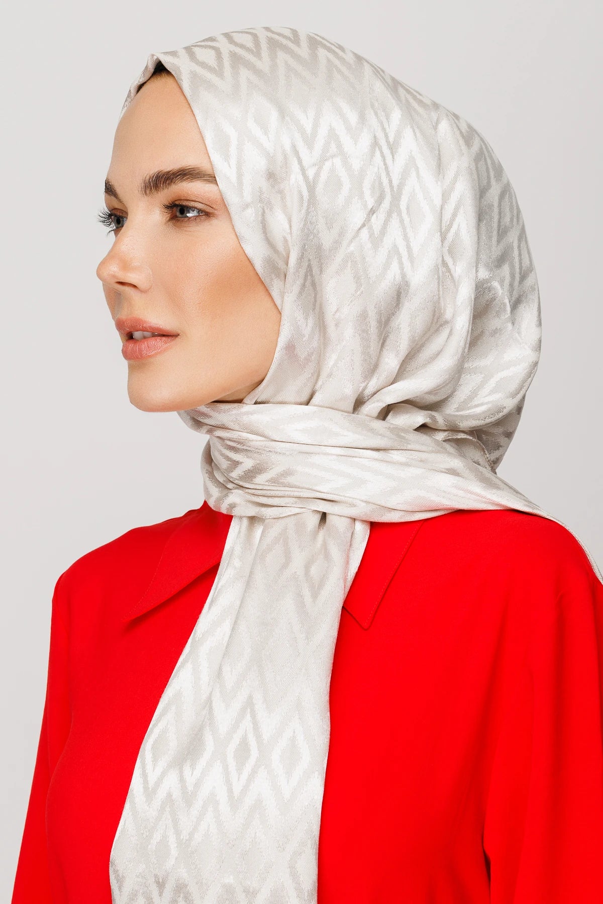 Karo Desen Parlak Jakar Şal