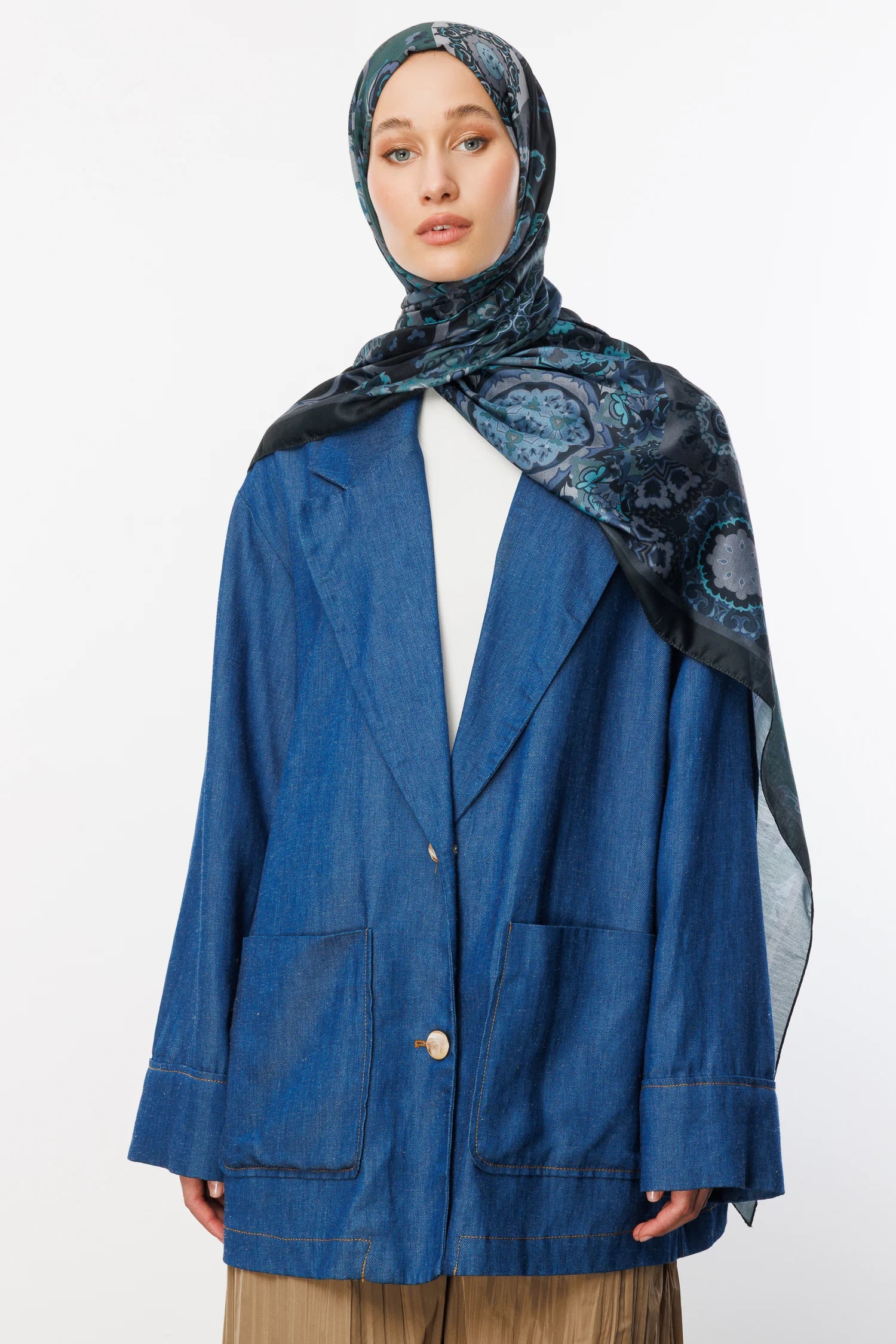 Solhar Desen Pamuk Şal