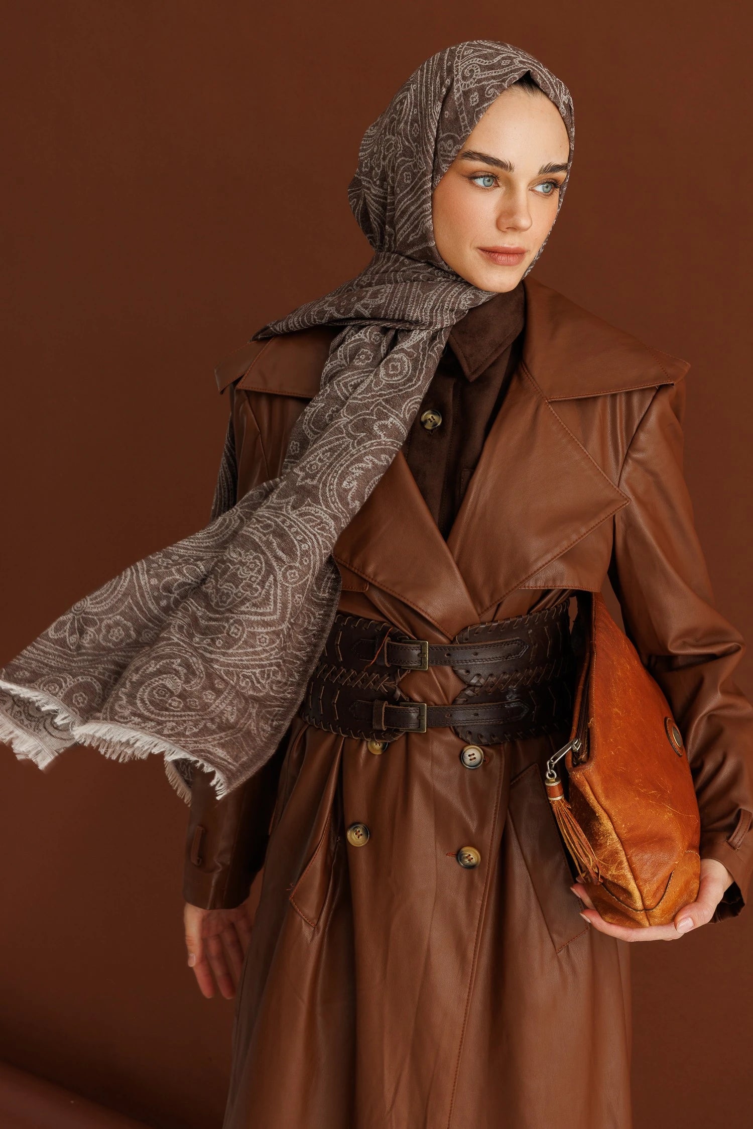 Rumi Desen Yün Kaşmir Şal