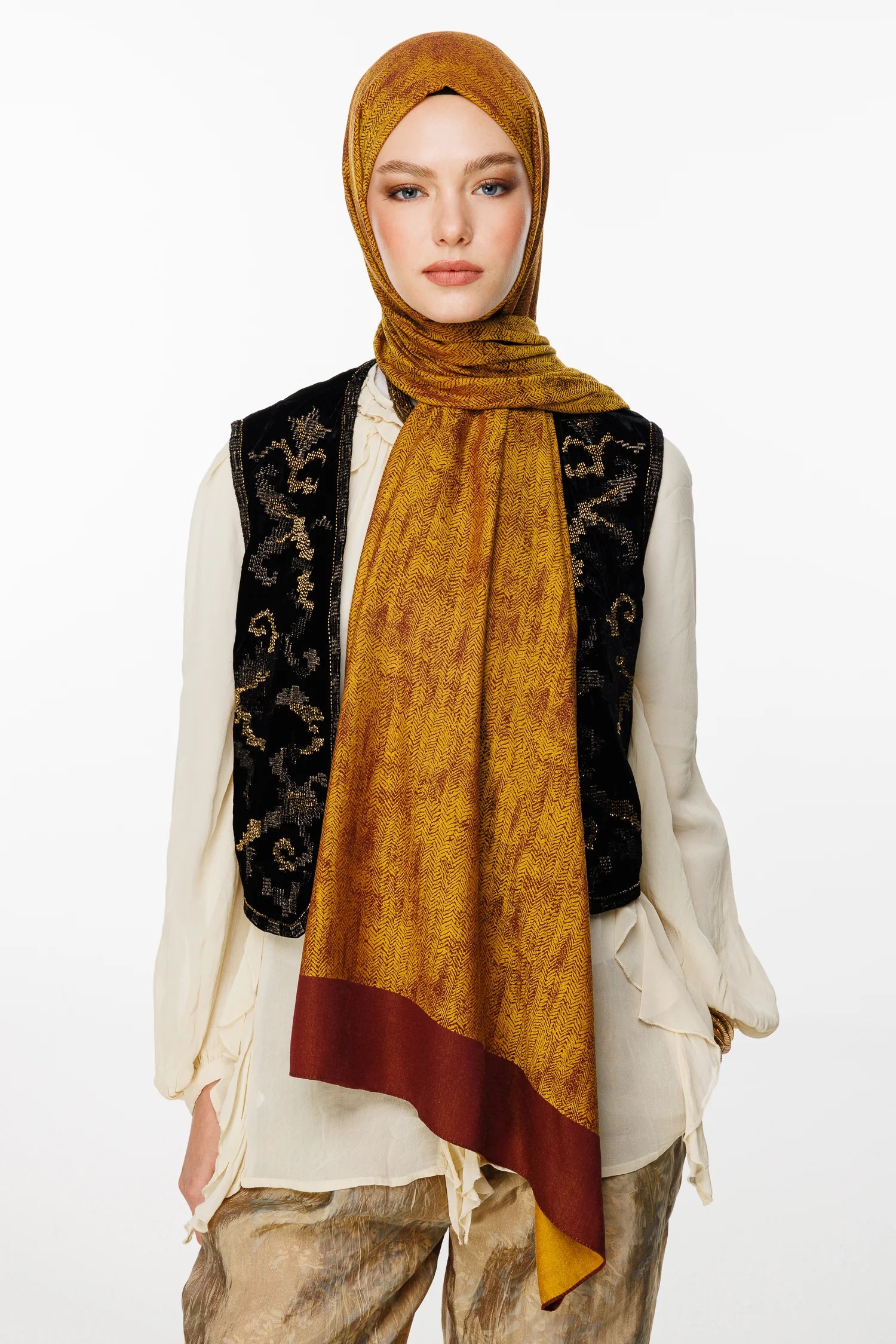 Sahra Desen Çift Taraflı Şal