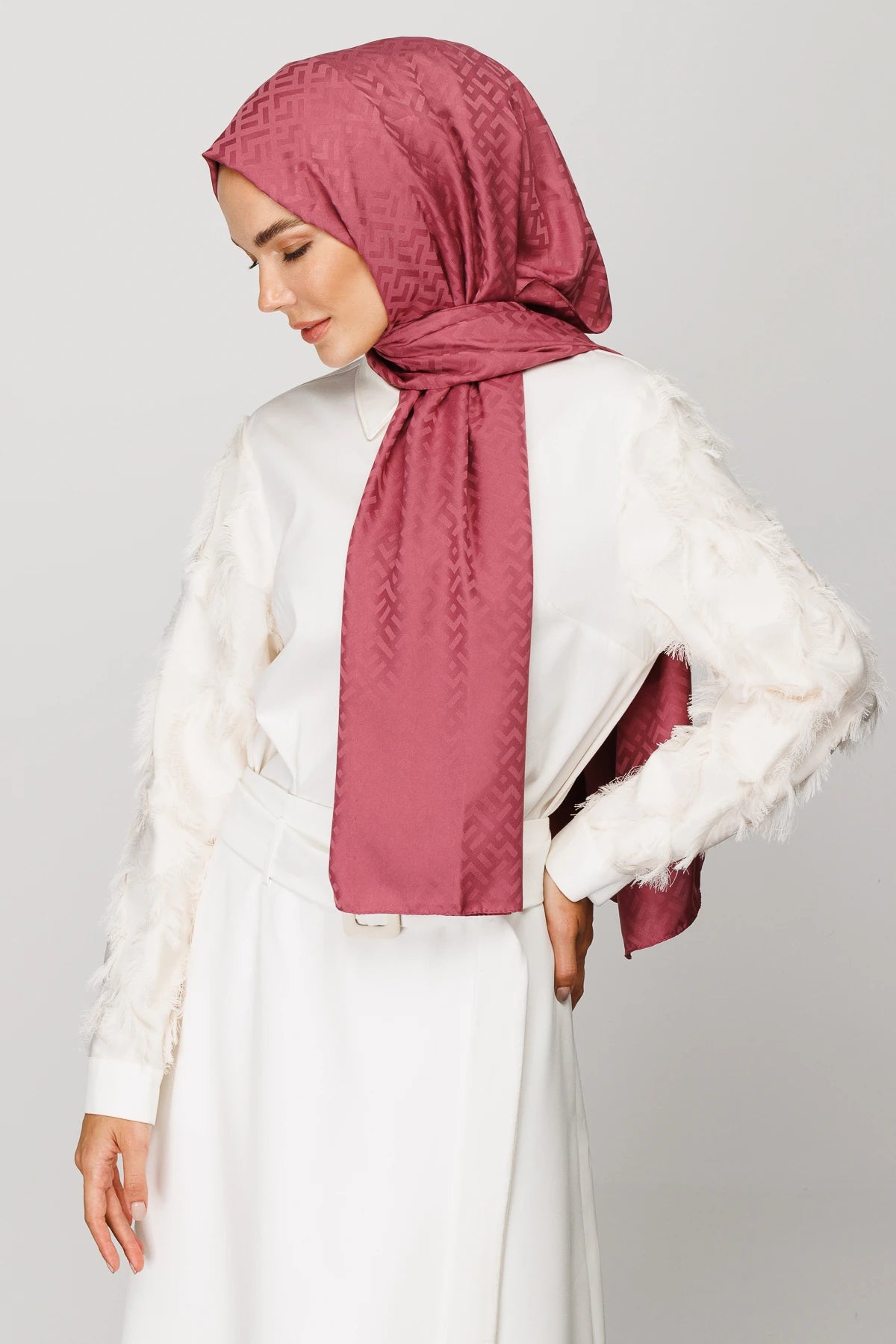 Z Desen İpeksi Jakar Şal