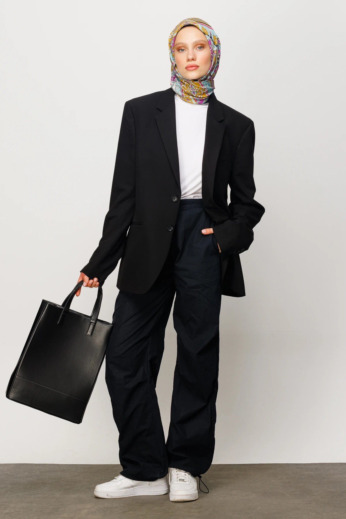 40 Yama Desen Dijital Soft Eşarp