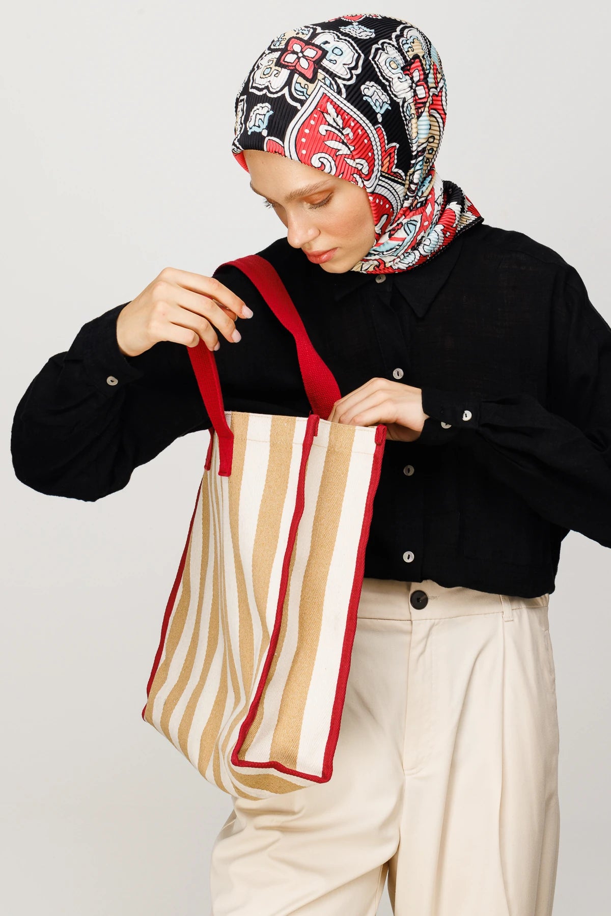 40 Yama Desen Pilise Eşarp