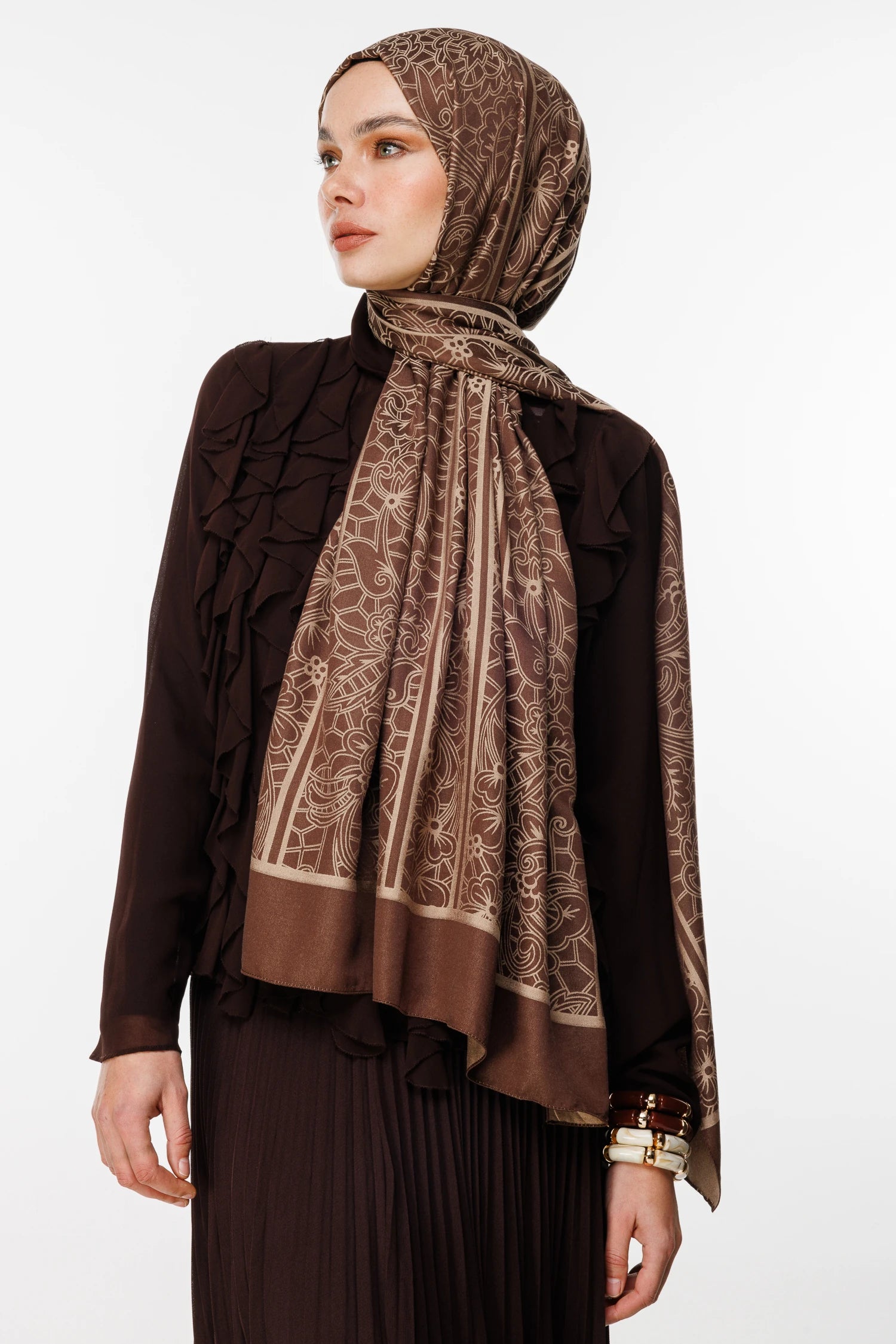 Lavin Desen Çift Taraflı Şal