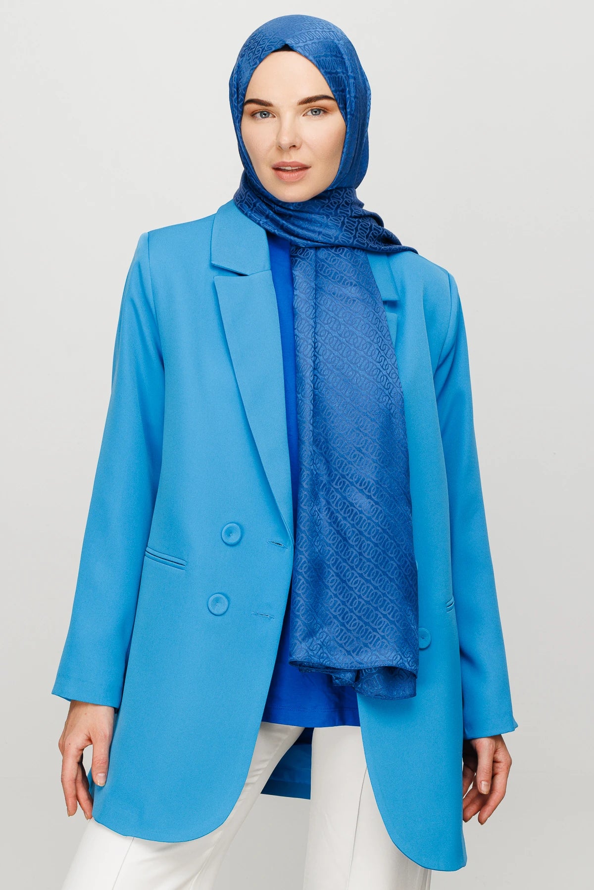 Forever Desen Parlak Jakar Şal