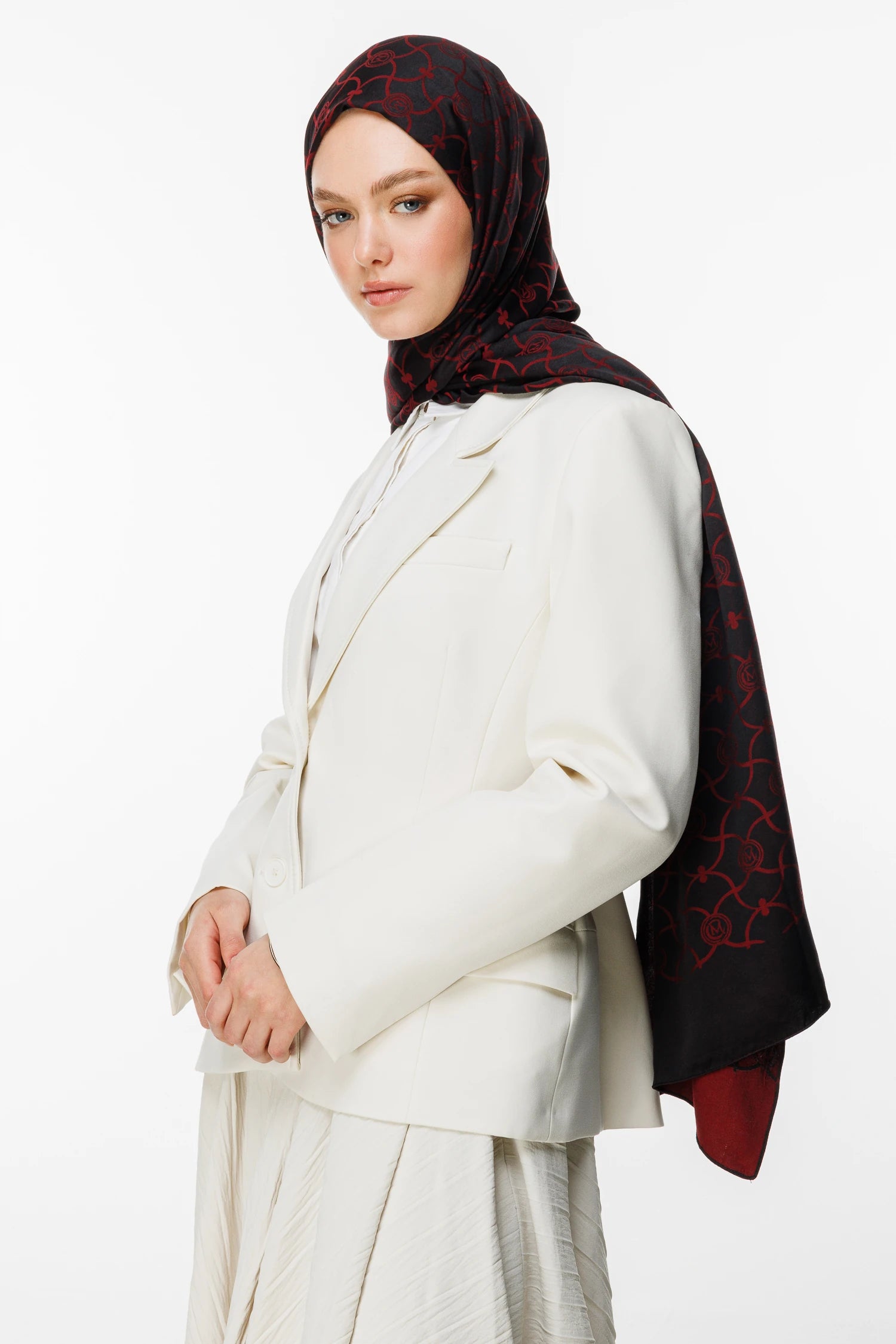 Marrakech Desen Çift Taraflı Şal