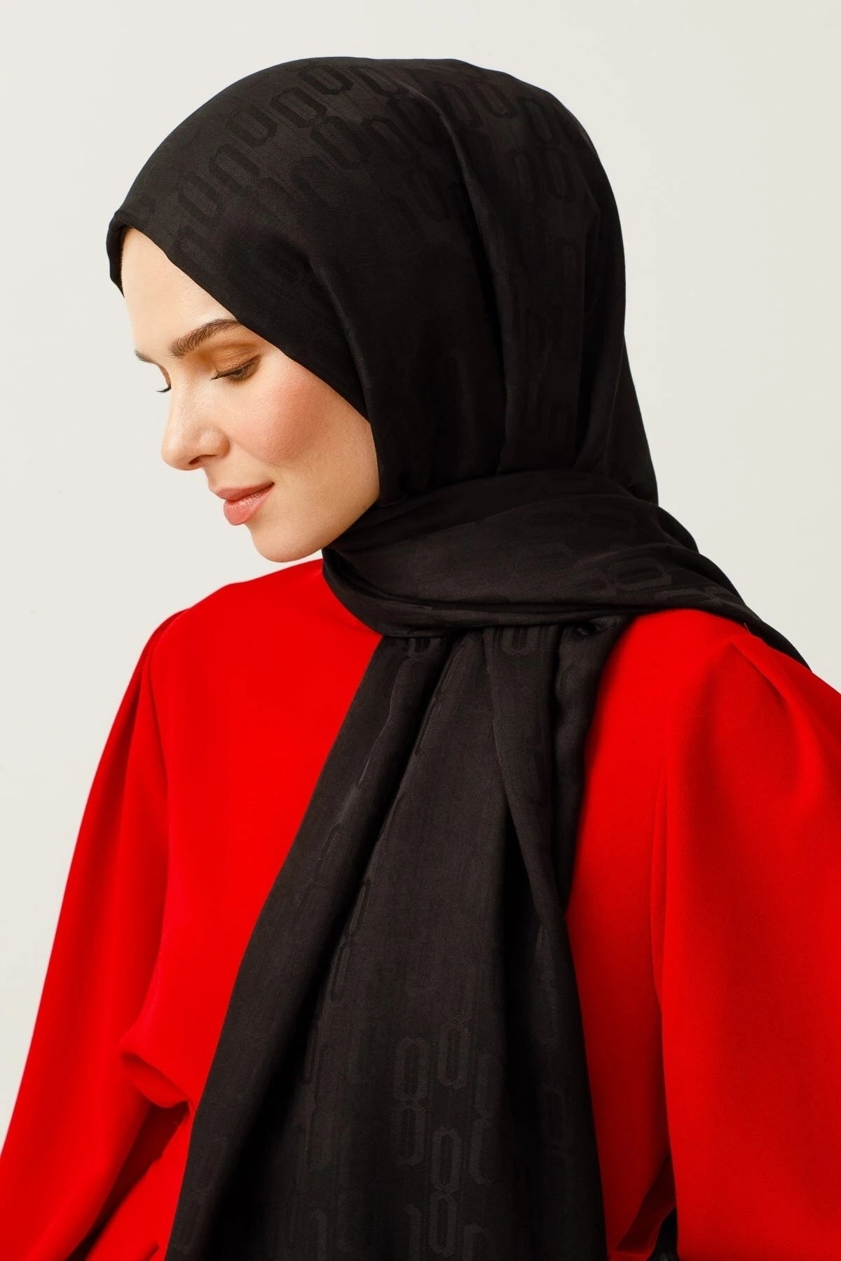 Zincir Desen Pamuk Jakar Şal