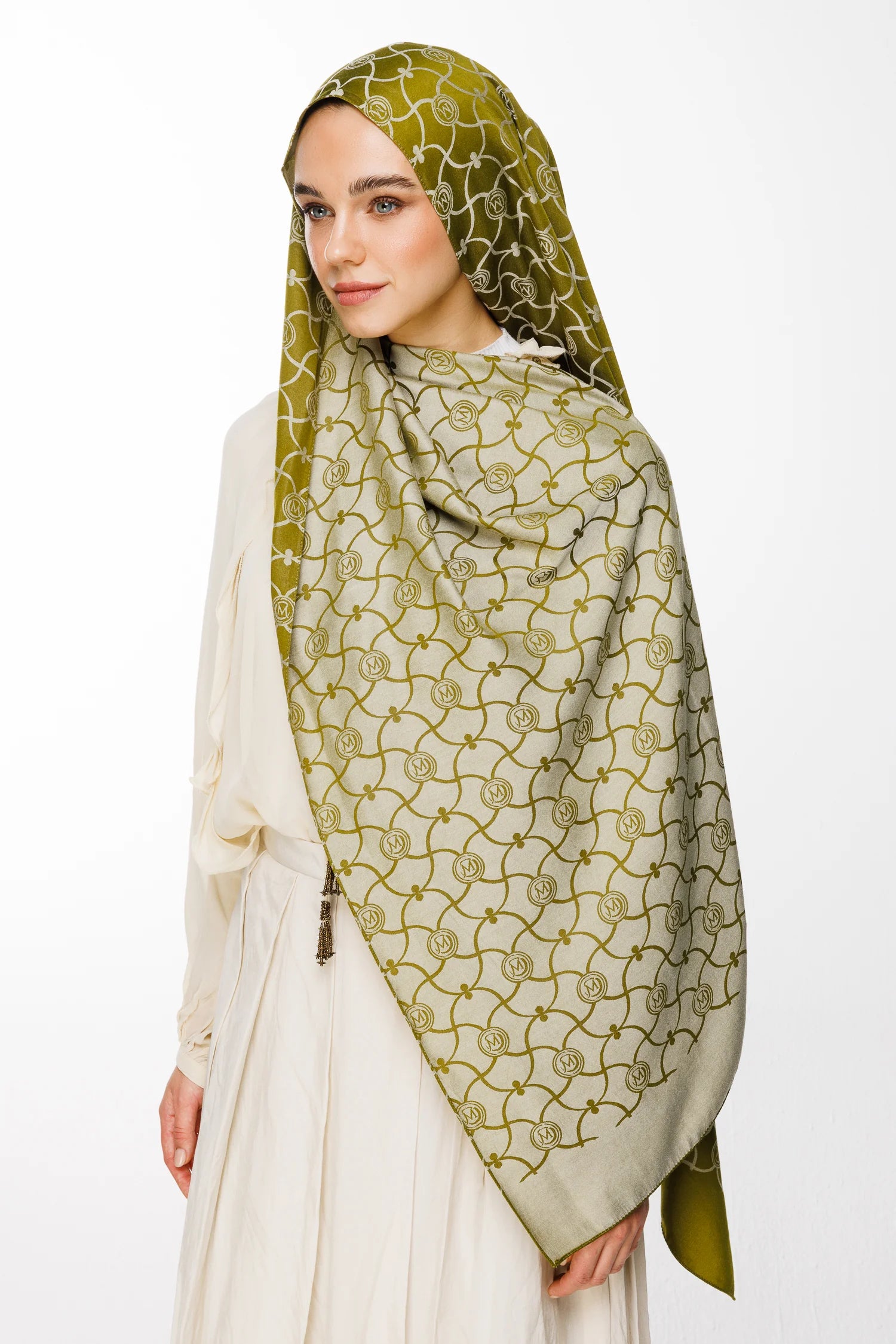 Marrakech Desen Çift Taraflı Şal