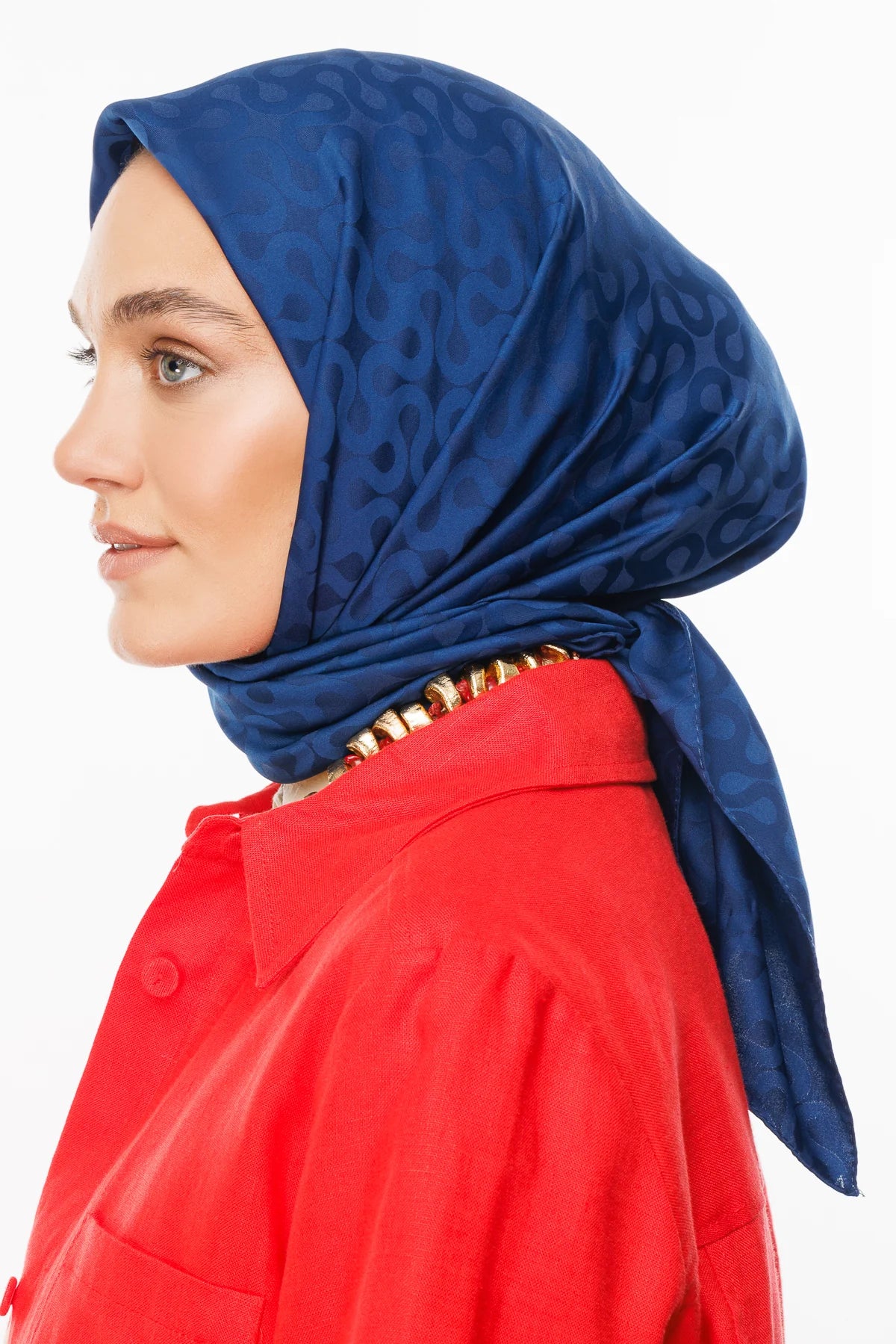 Moon Desen İpeksi Jakar Eşarp