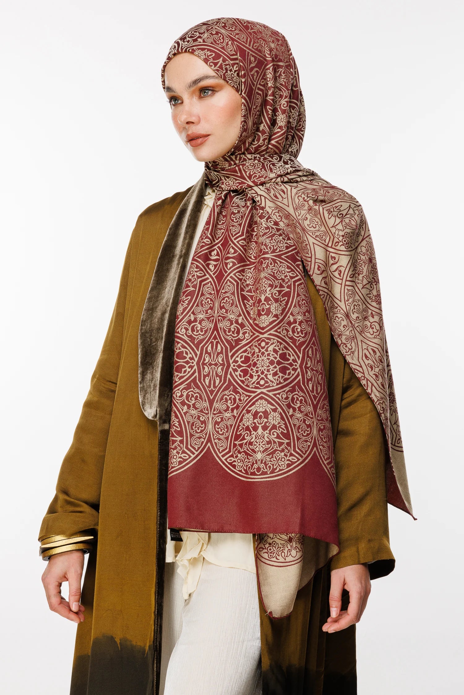 Morocco Desen Çift Taraflı Şal