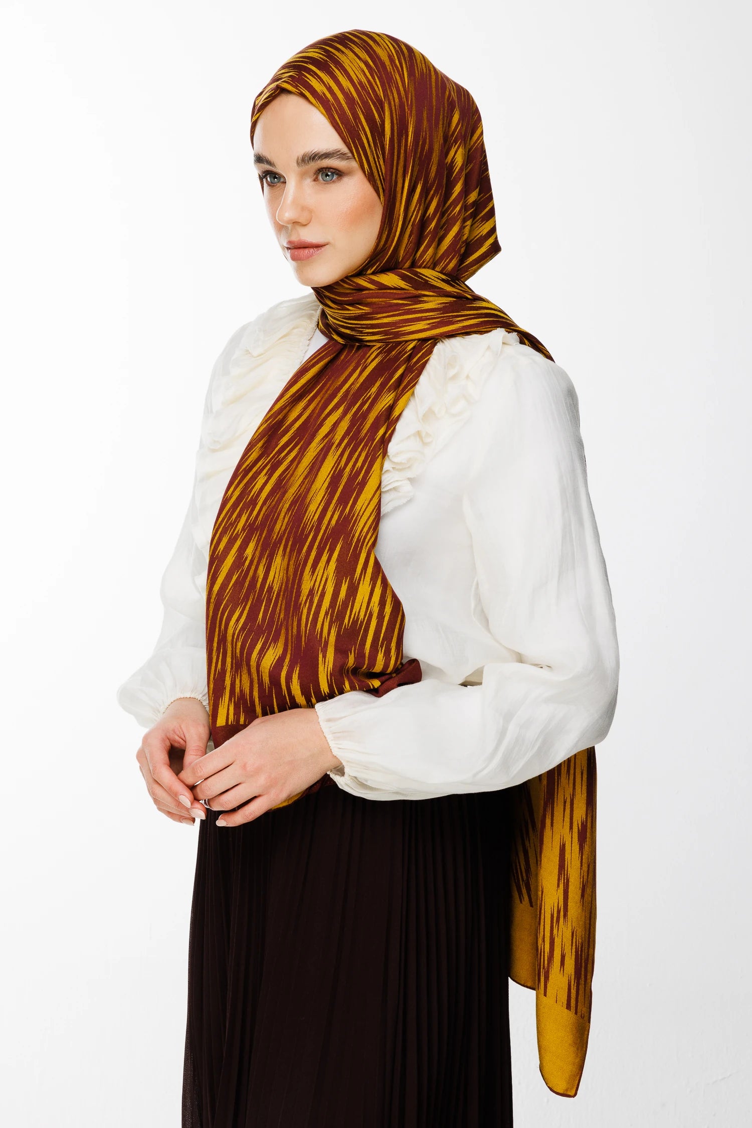 Selis Desen Çift Taraflı Şal