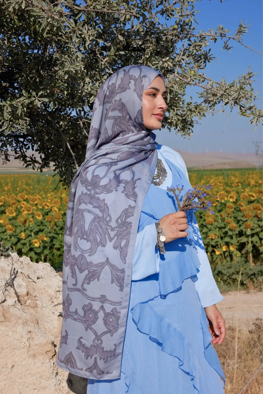 Yaren Desen Sakura İpek Şal