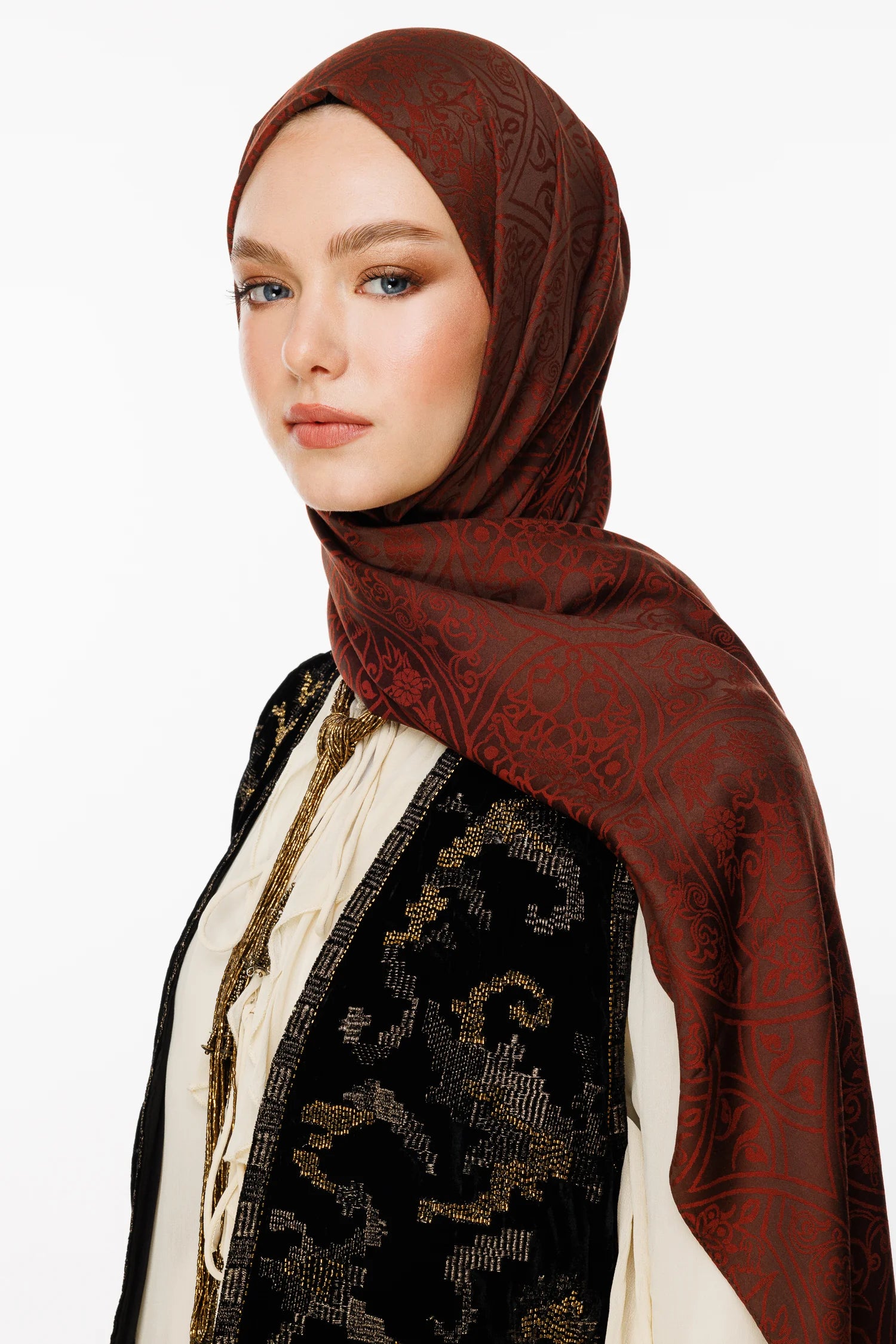 Morocco Desen Çift Taraflı Şal