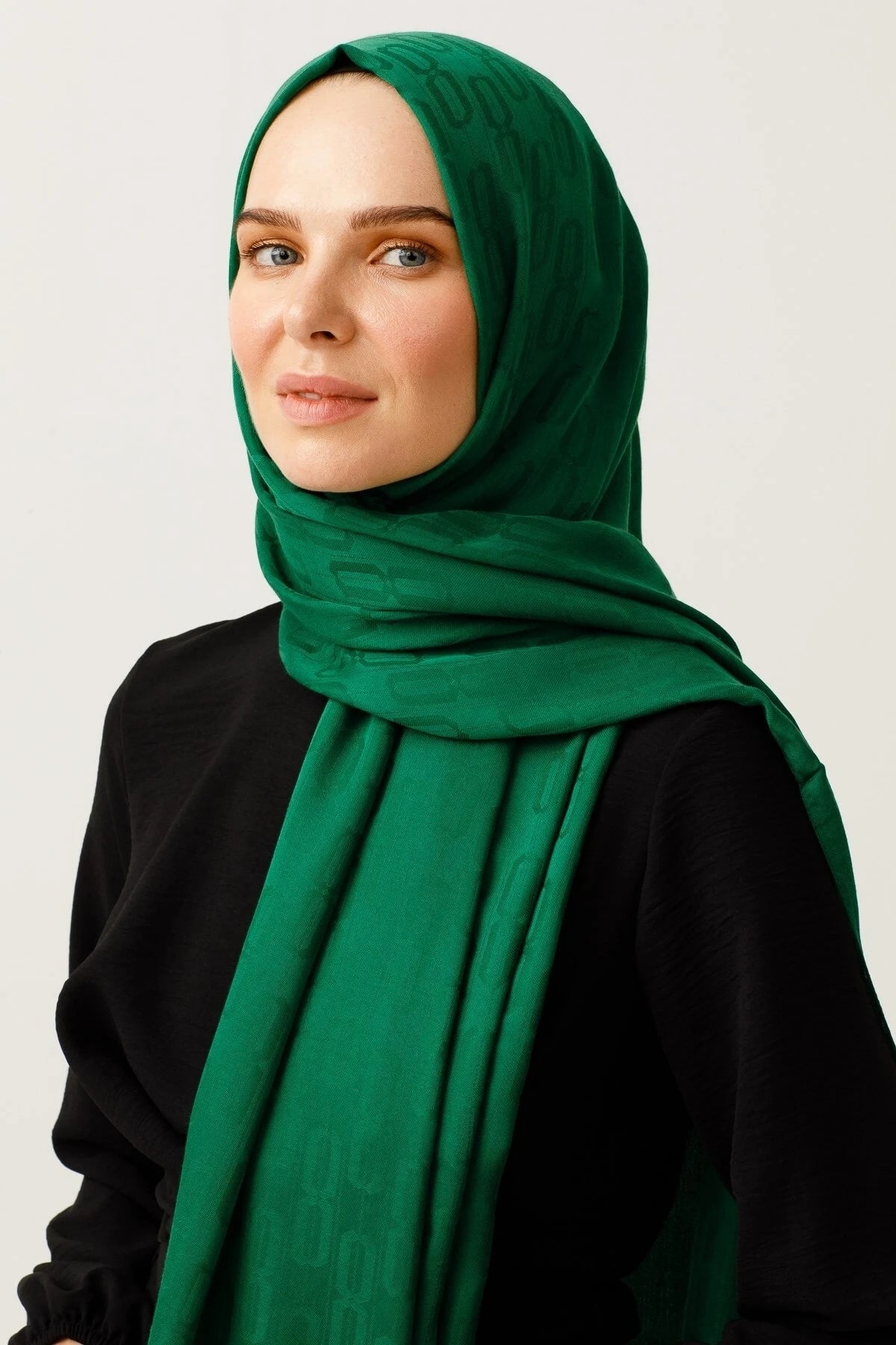 Zincir Desen Pamuk Jakar Şal