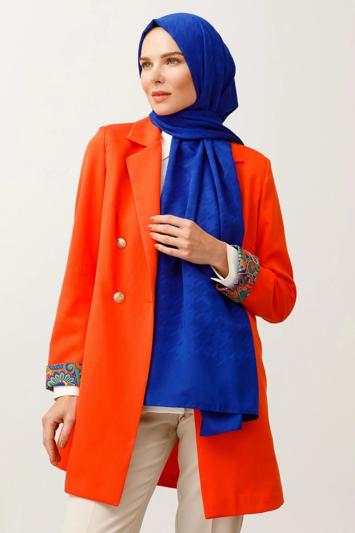 Kazayağı Desen İpeksi Jakar Şal