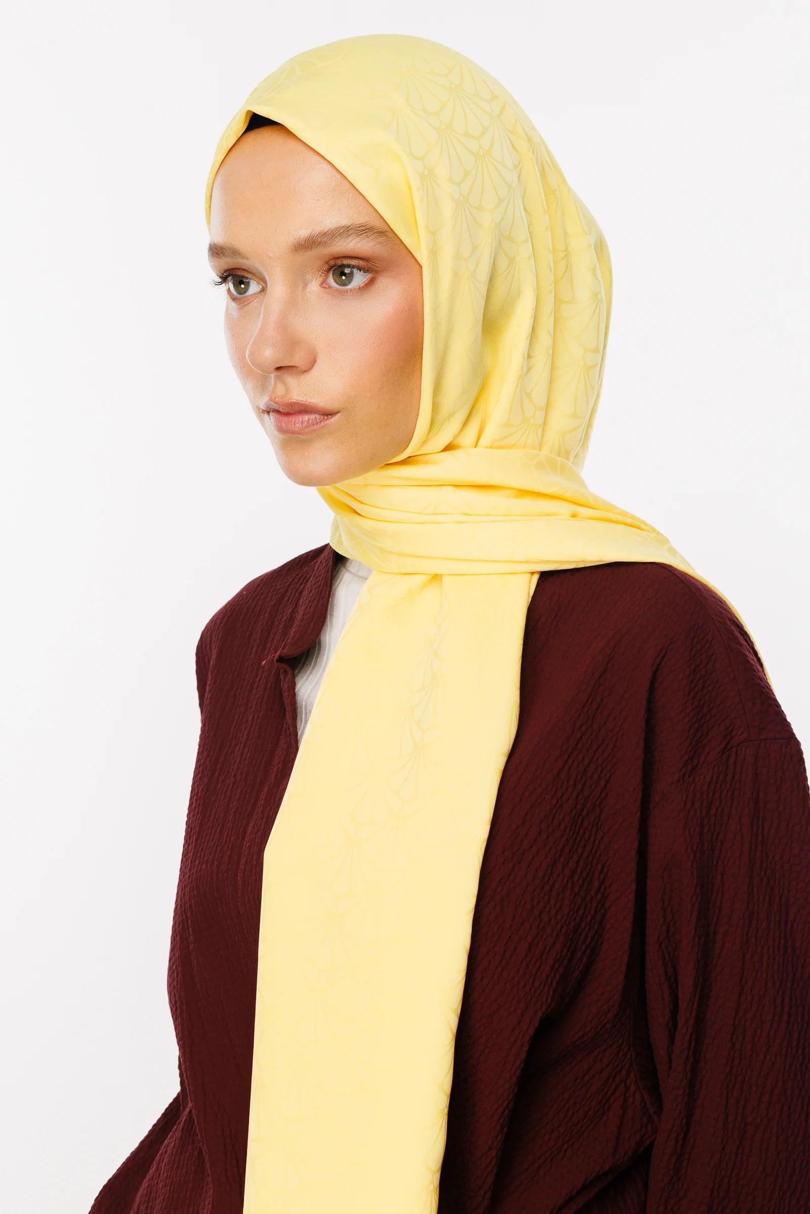 Lotus Desen İpeksi Jakar Şal