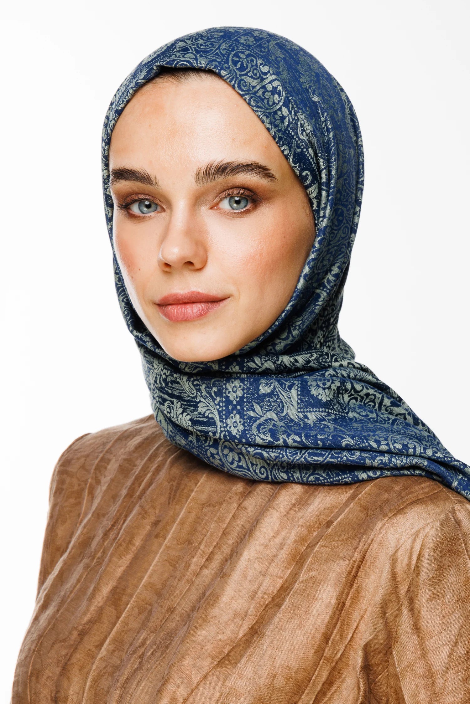 Henna Desen Çift Taraflı Şal