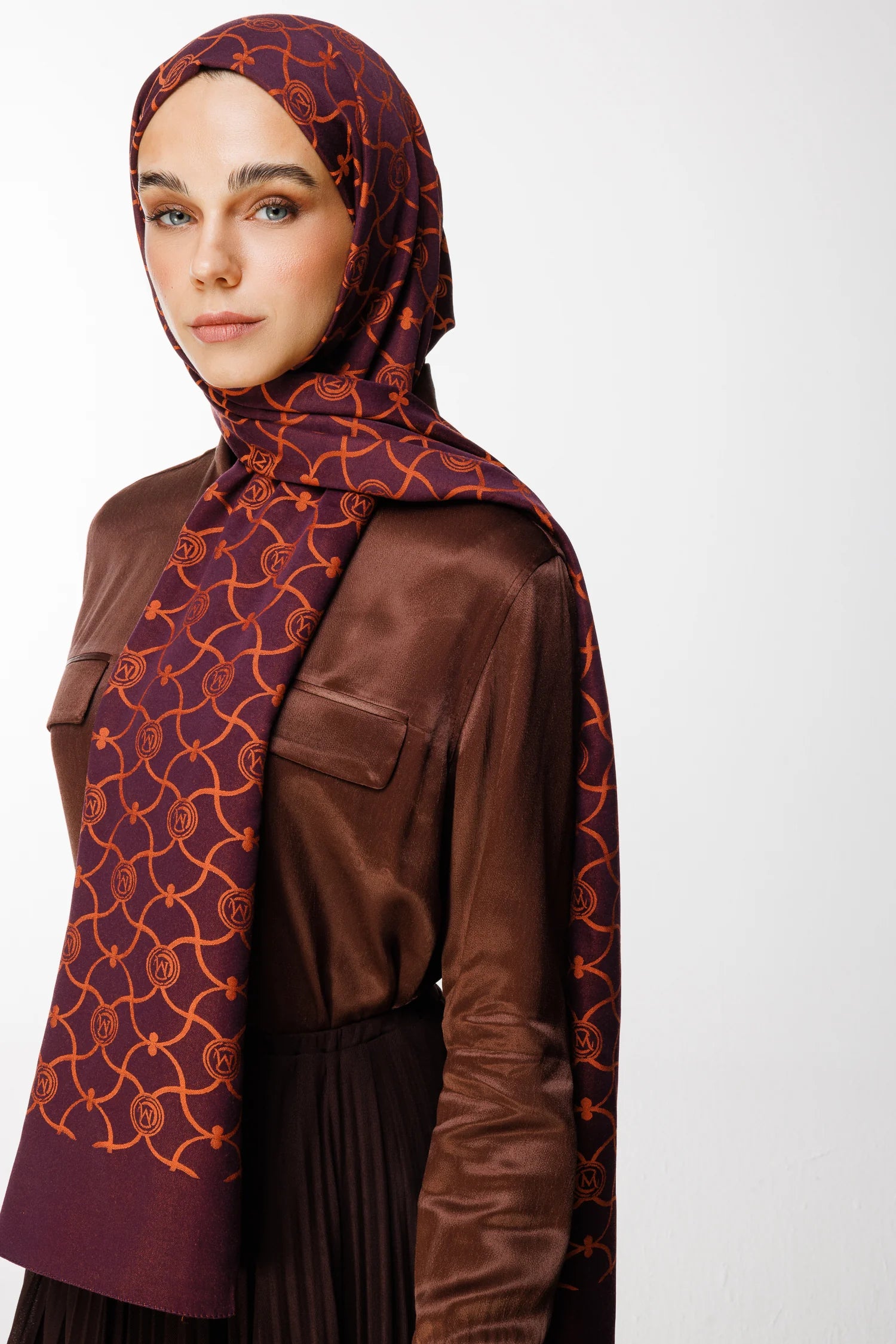 Marrakech Desen Çift Taraflı Şal