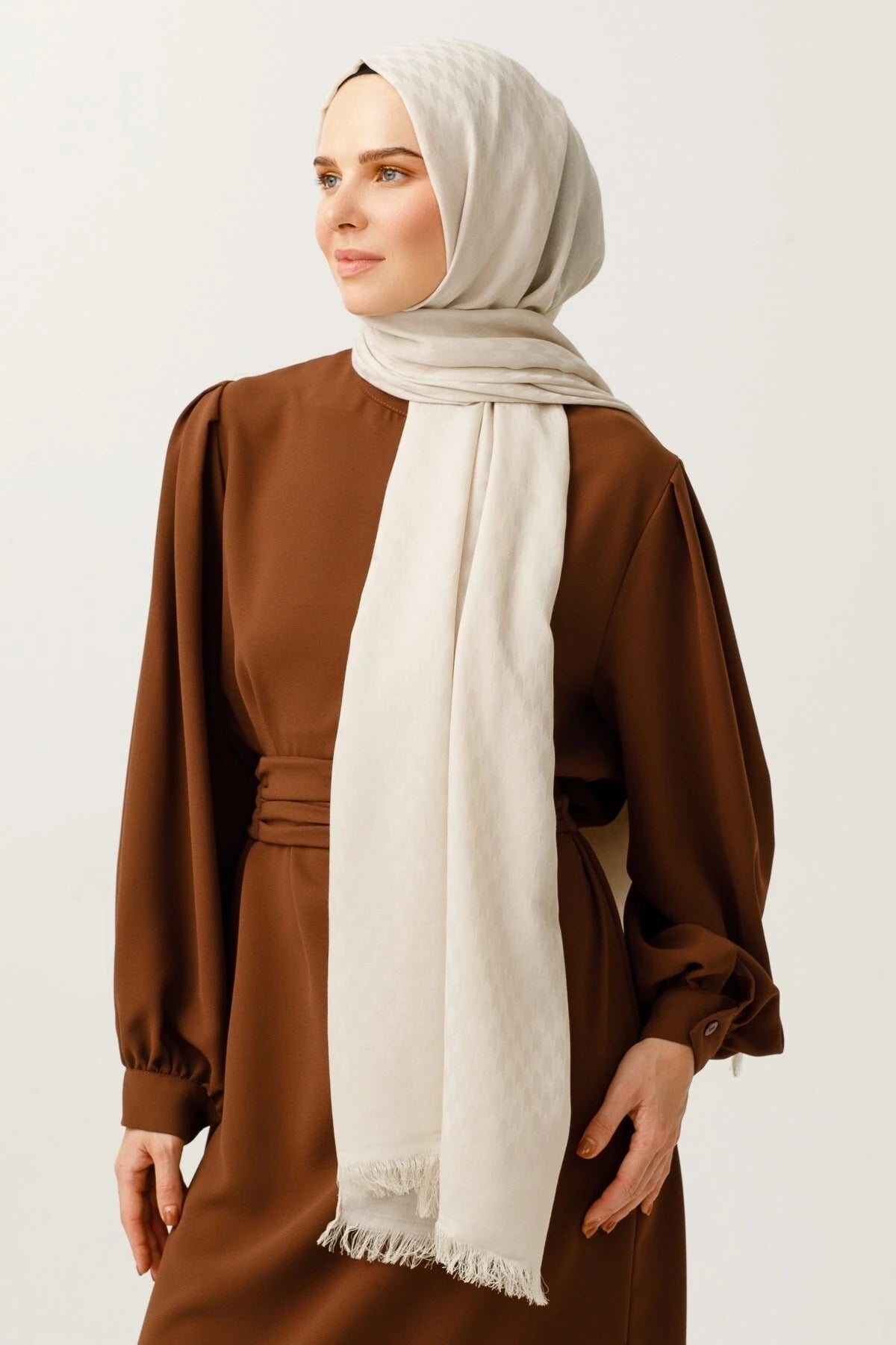 Kırlangıç Desen Pamuk Jakar Şal