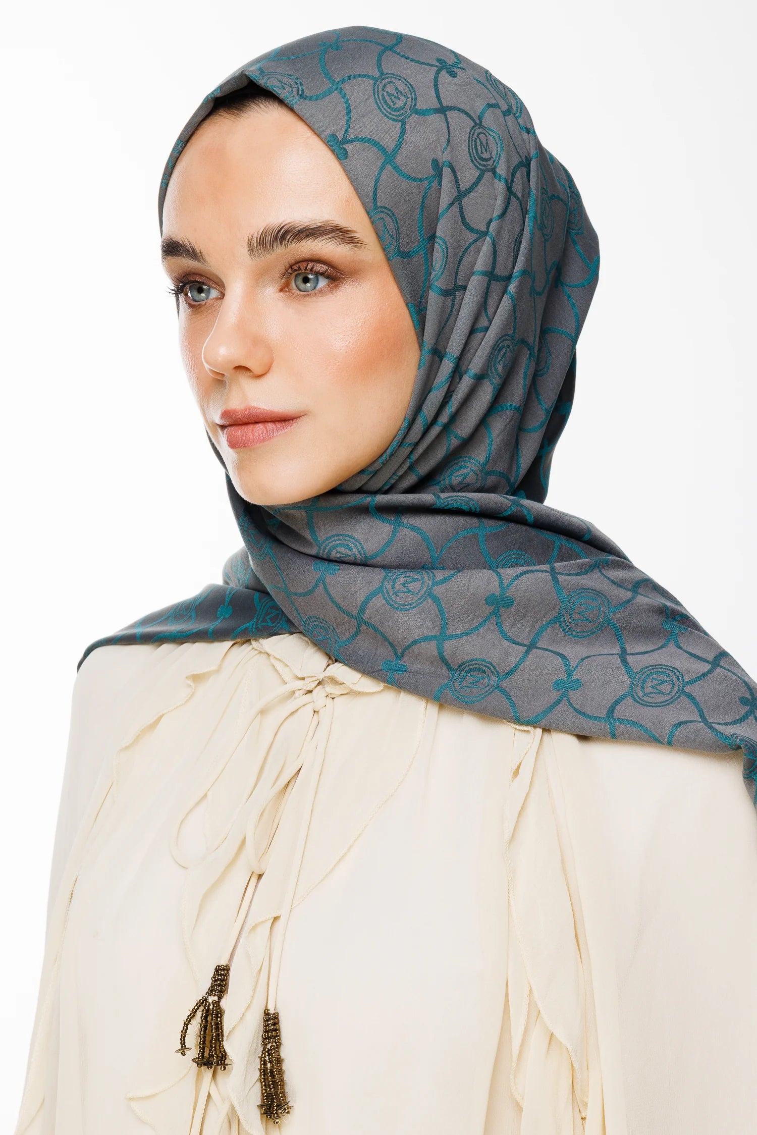 Marrakech Desen Çift Taraflı Şal