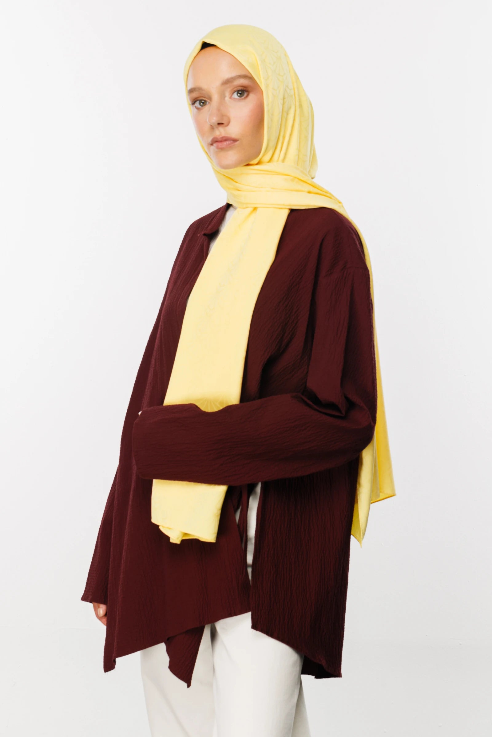 Lotus Desen İpeksi Jakar Şal