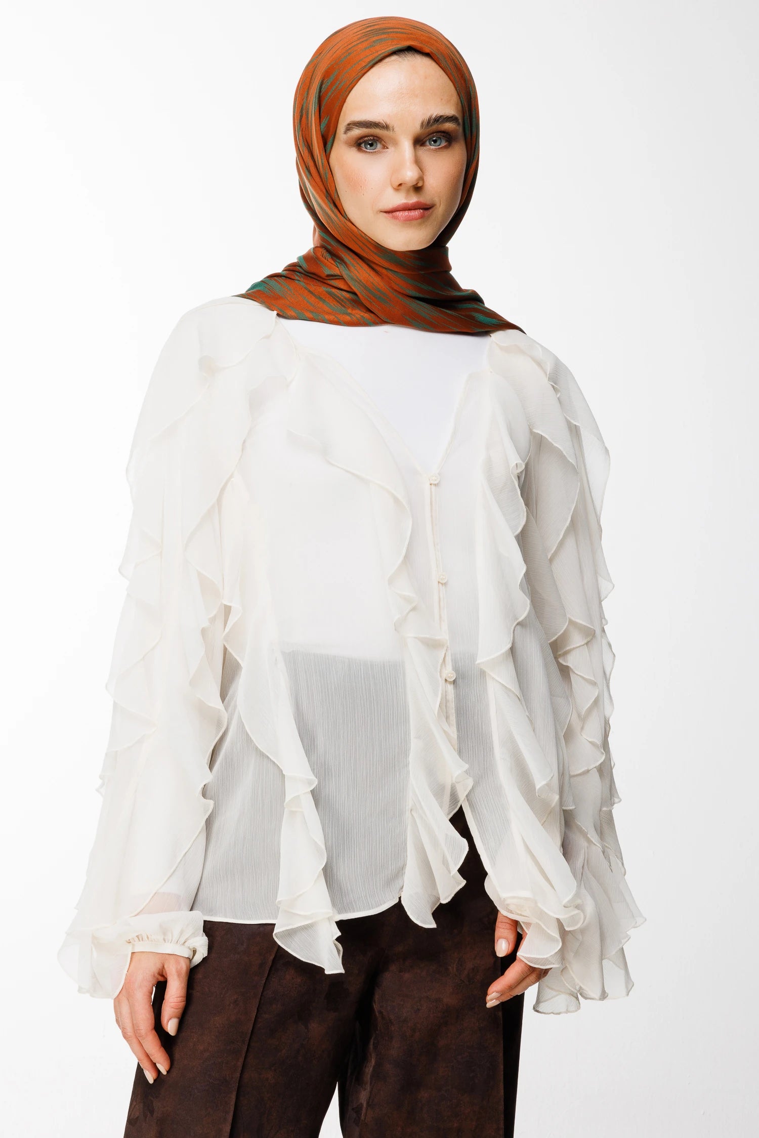 Selis Desen Çift Taraflı Şal