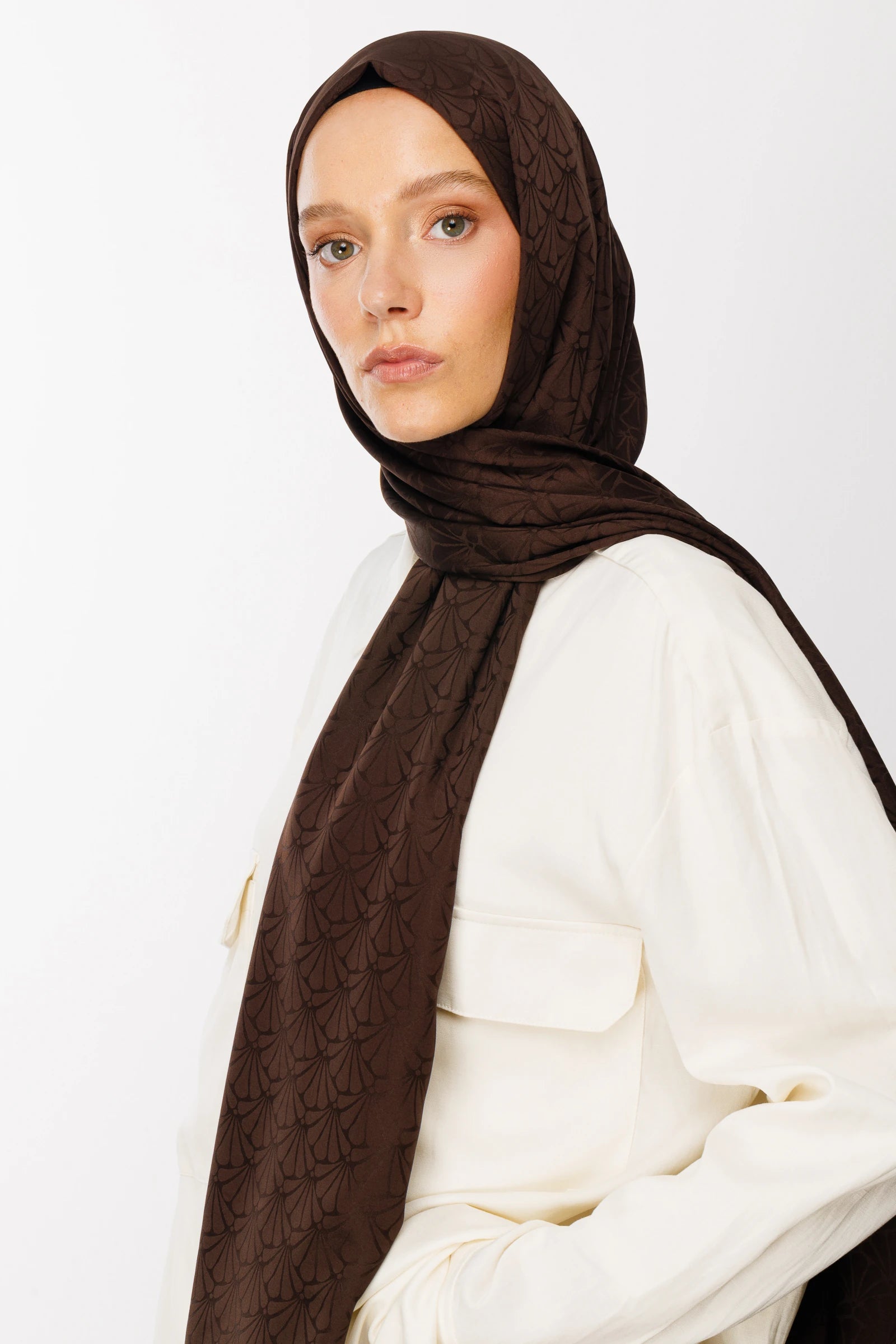 Lotus Desen İpeksi Jakar Şal