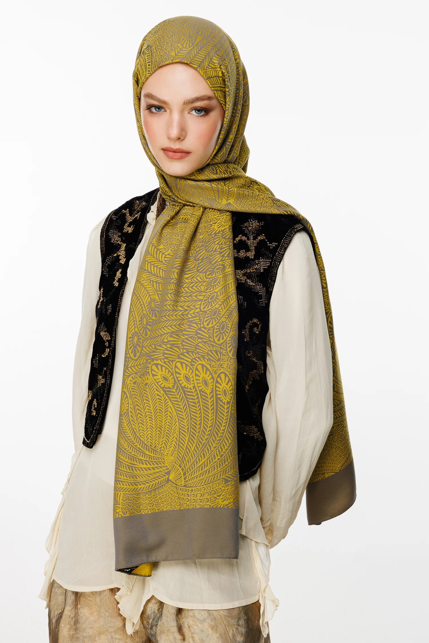 Mayra Desen Çift Taraflı Şal