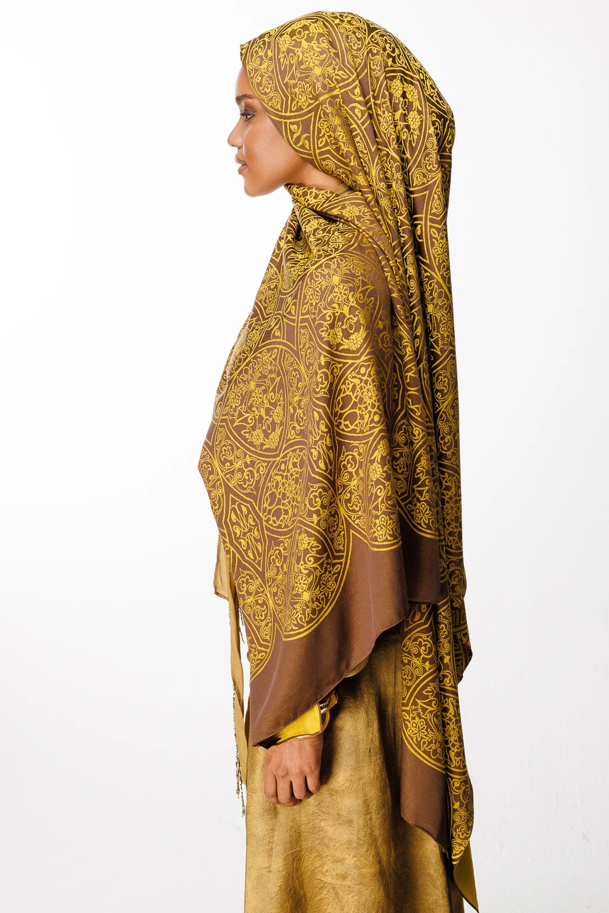 Morocco Desen Çift Taraflı Şal