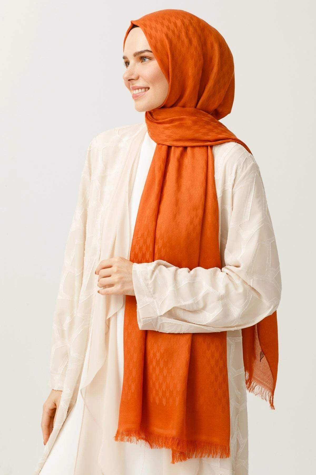 Kırlangıç Desen Pamuk Jakar Şal