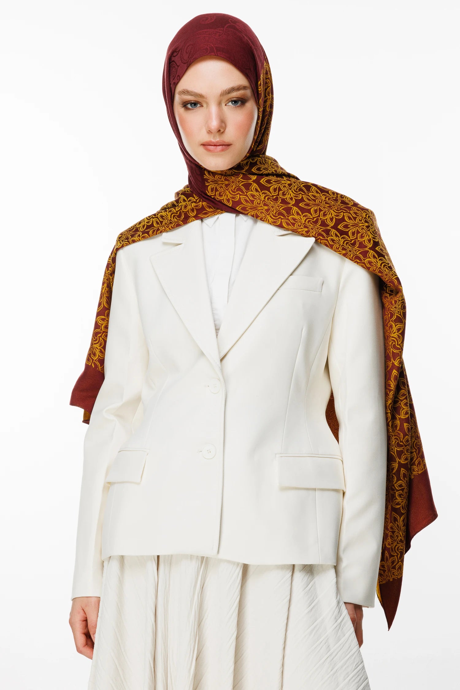 Nora Desen Çift Taraflı Şal