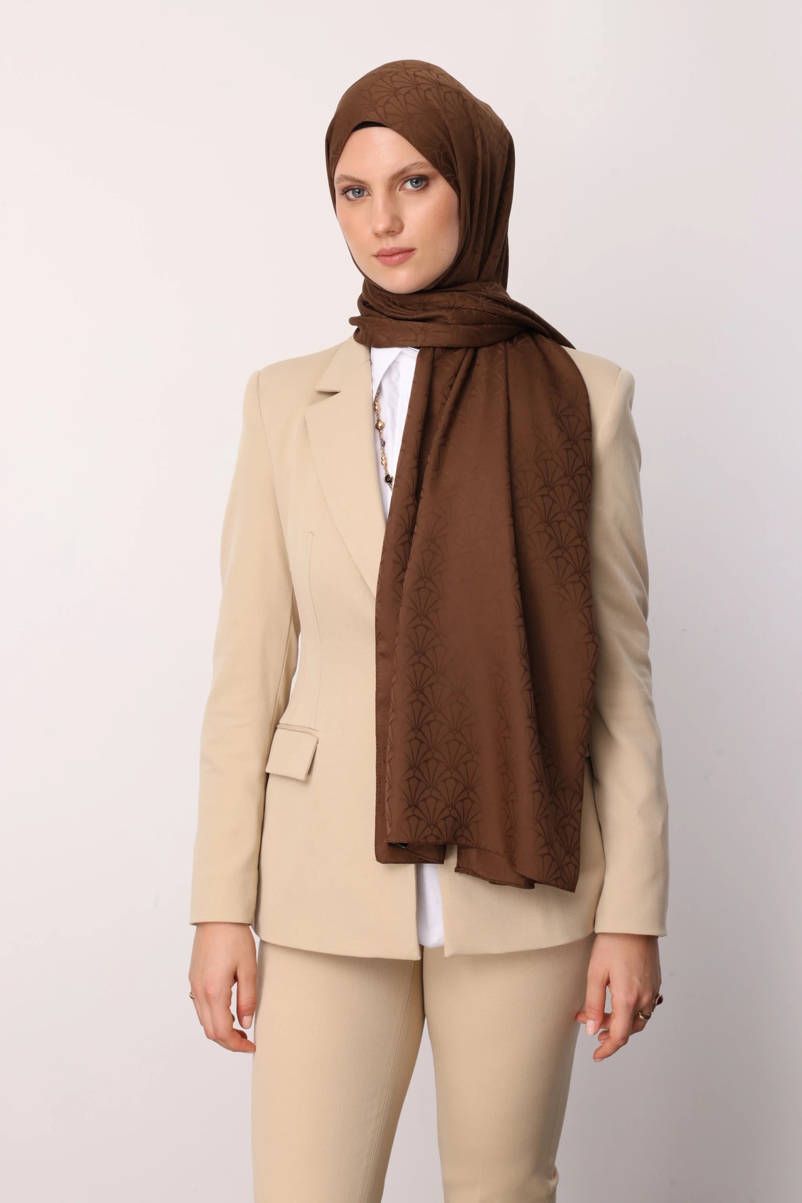 Lotus Desen İpeksi Jakar Şal