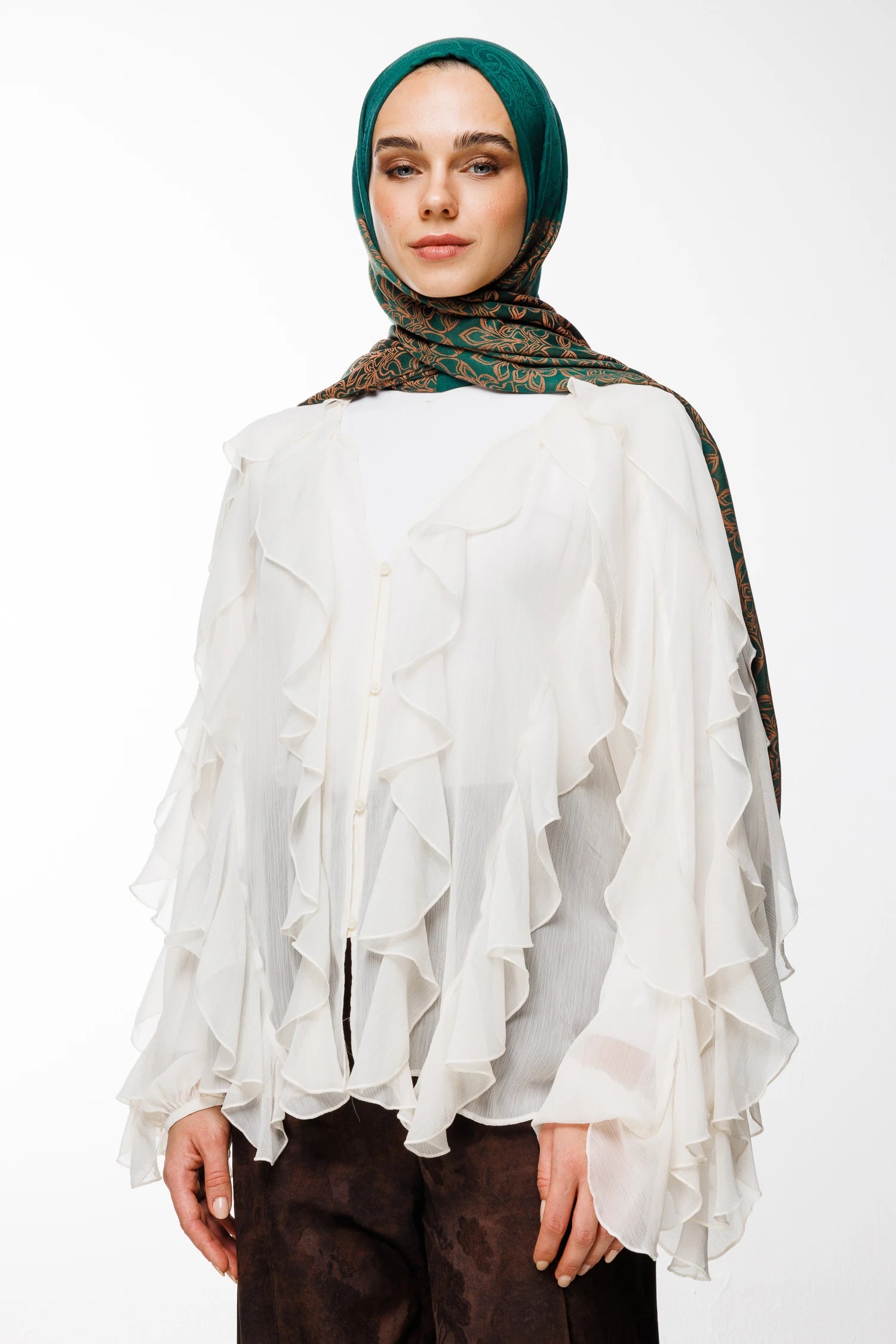 Nora Desen Çift Taraflı Şal