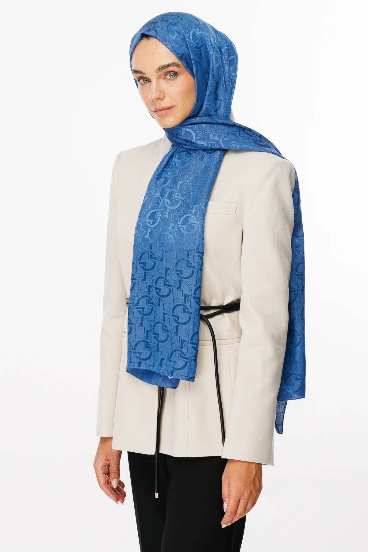 Longar Desen Parlak Jakar Şal