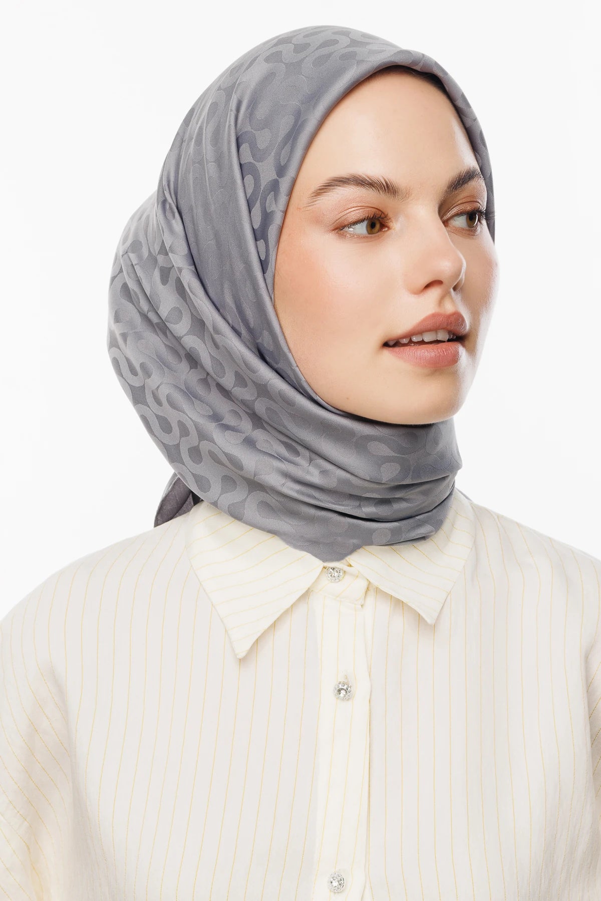 Moon Desen İpeksi Jakar Eşarp